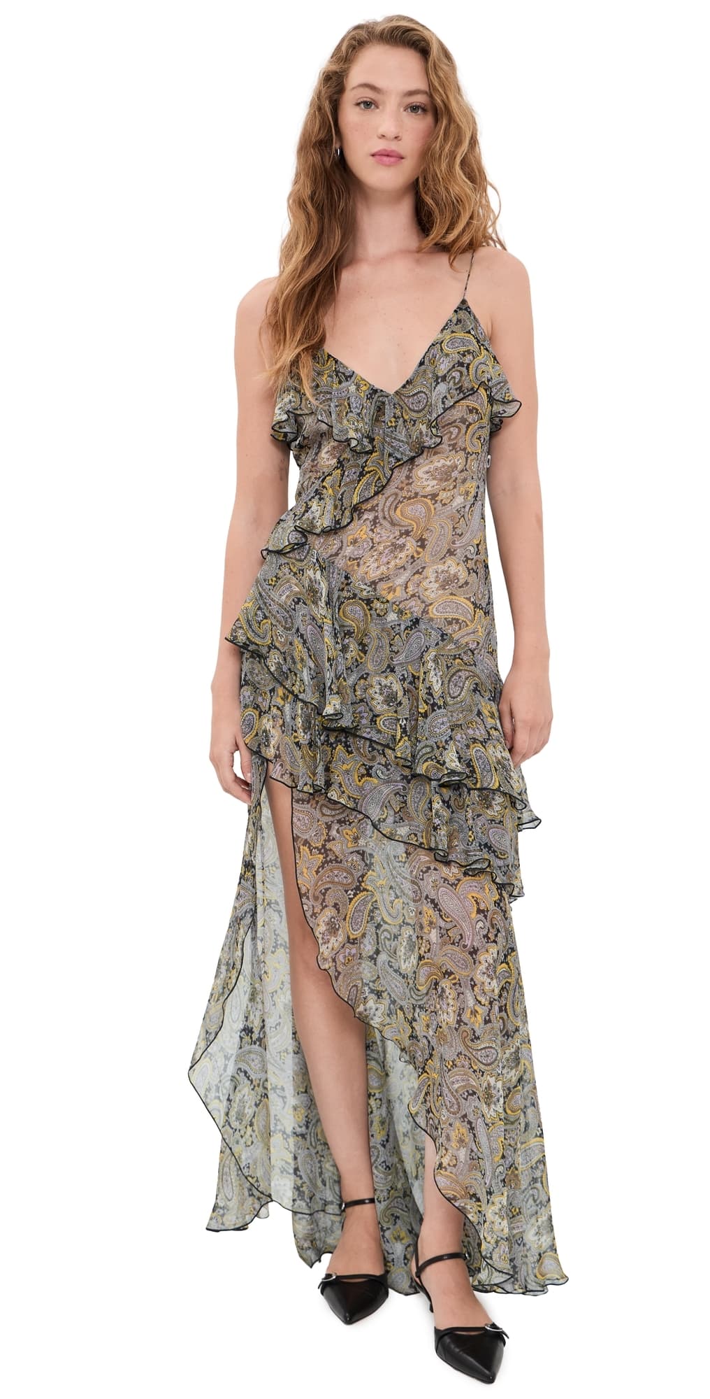 Ronny Kobo Alva Dress Black Gold Multi