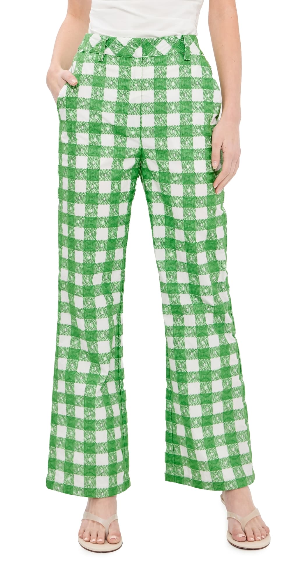 Rosie Assoulin Easy Does It Pants Grass Green