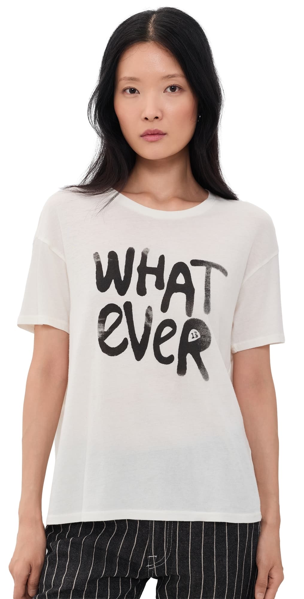 R13 Whatever Relaxed Tee Off White