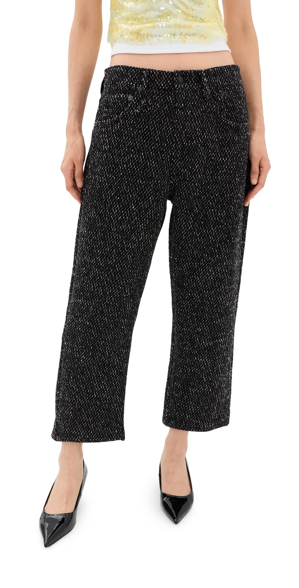 R13 X-BF Pants Marled Black