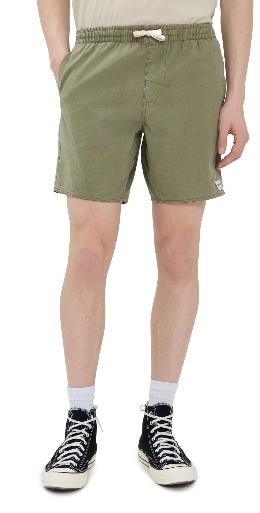 Rhythm Classic Linen Jam Shorts 7 Olive
