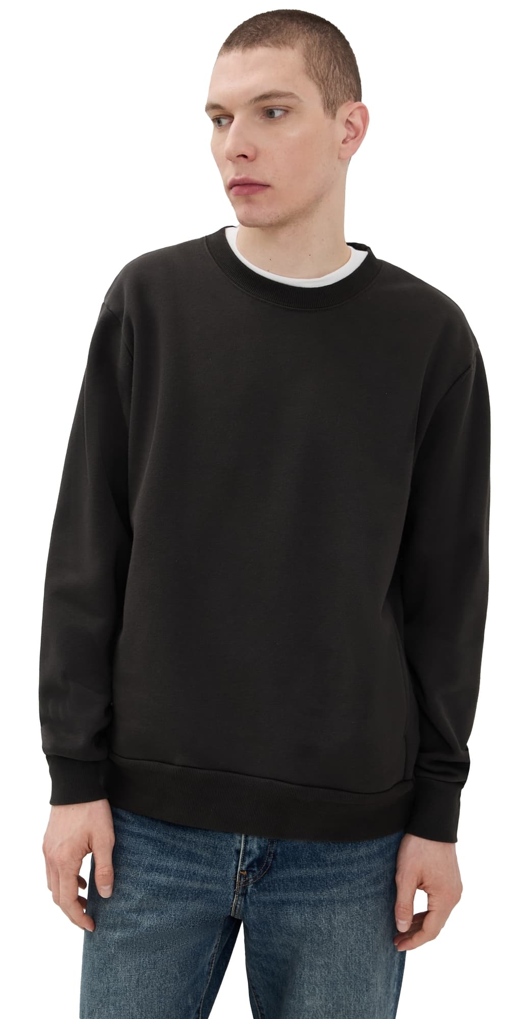Rhythm Classic Fleece Crew Sweatshirt Vintage Black