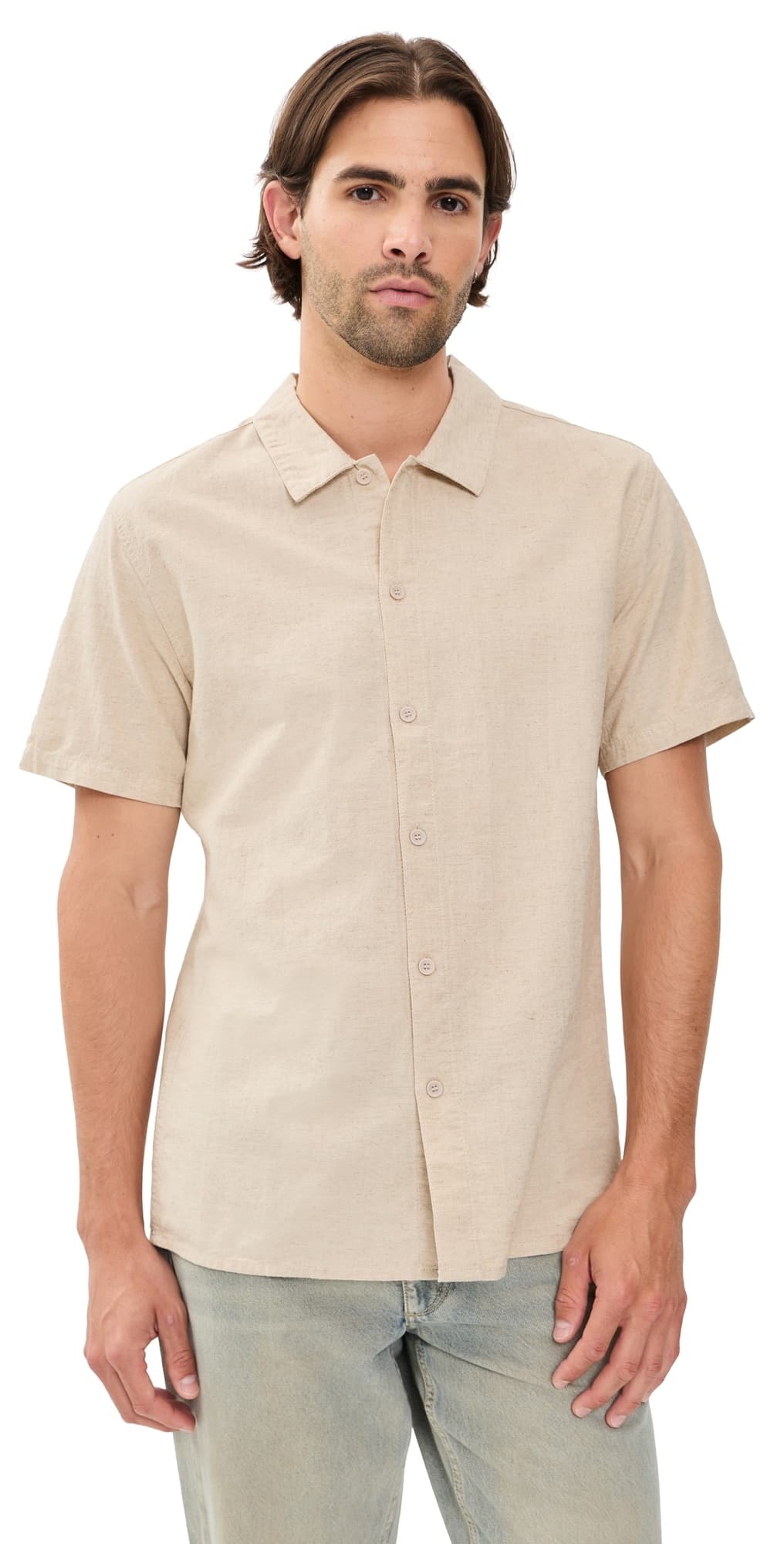 Rhythm Classic Linen Shirt Sand