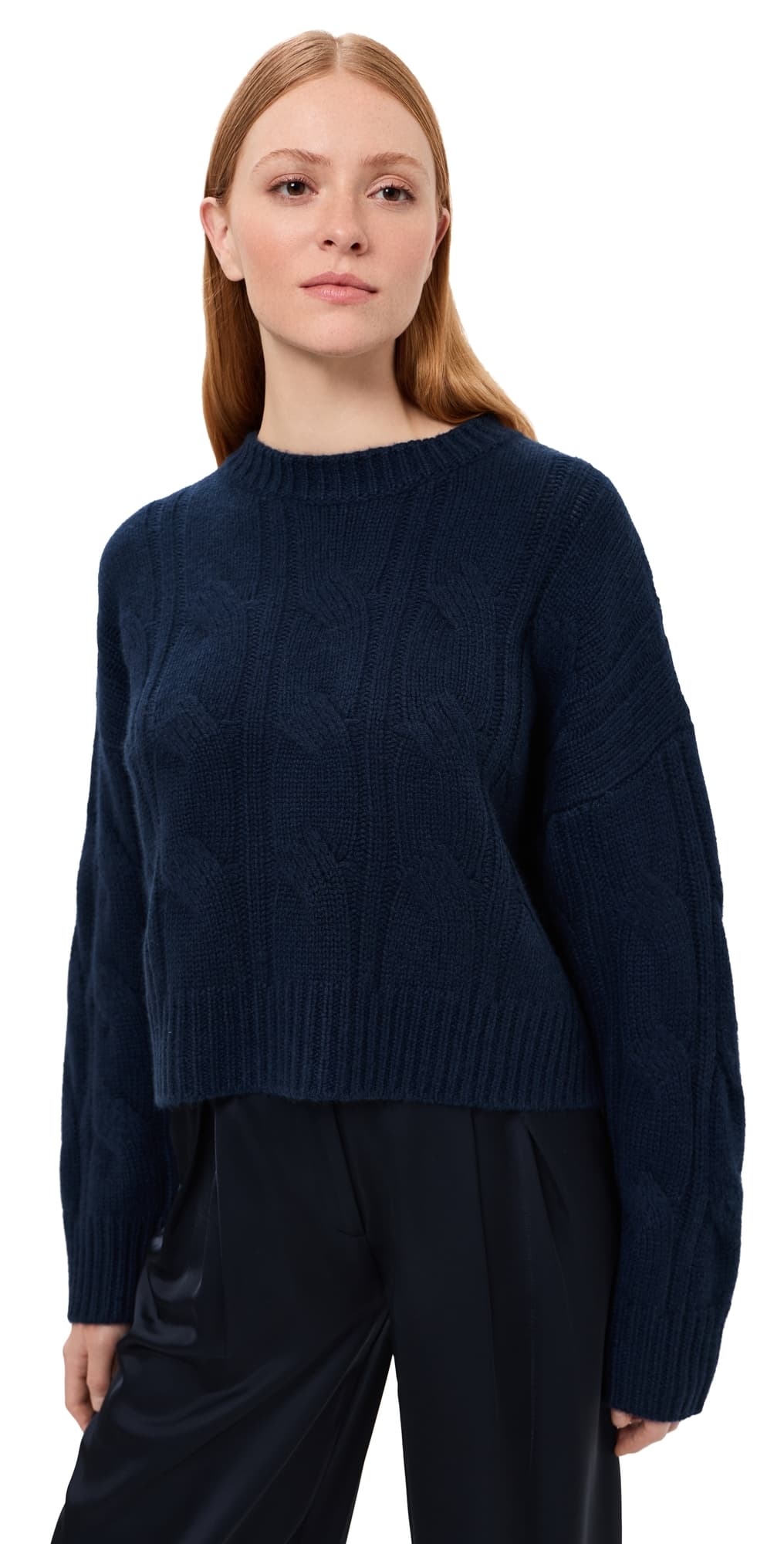 Sablyn Tristan Cashmere Crew Neck Pullover Midnight Navy