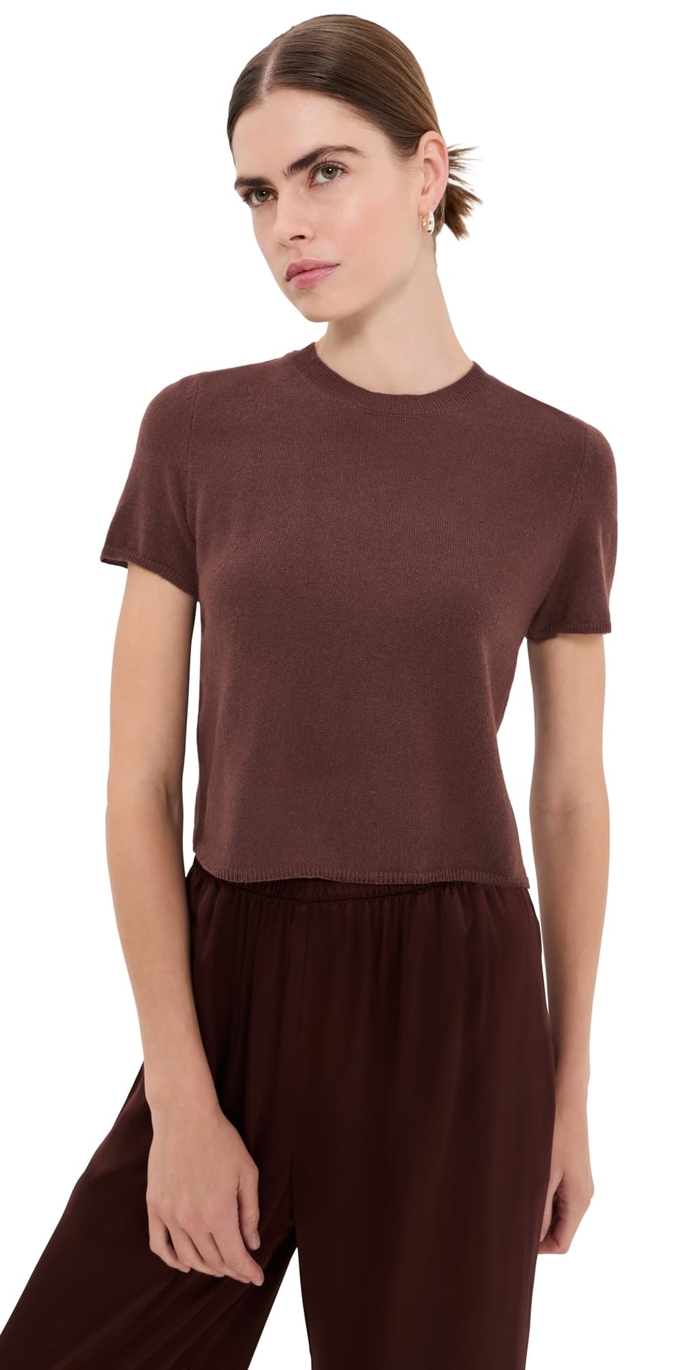 Sablyn Charleston Cashmere Relaxed Crew Pullover Cinnabar