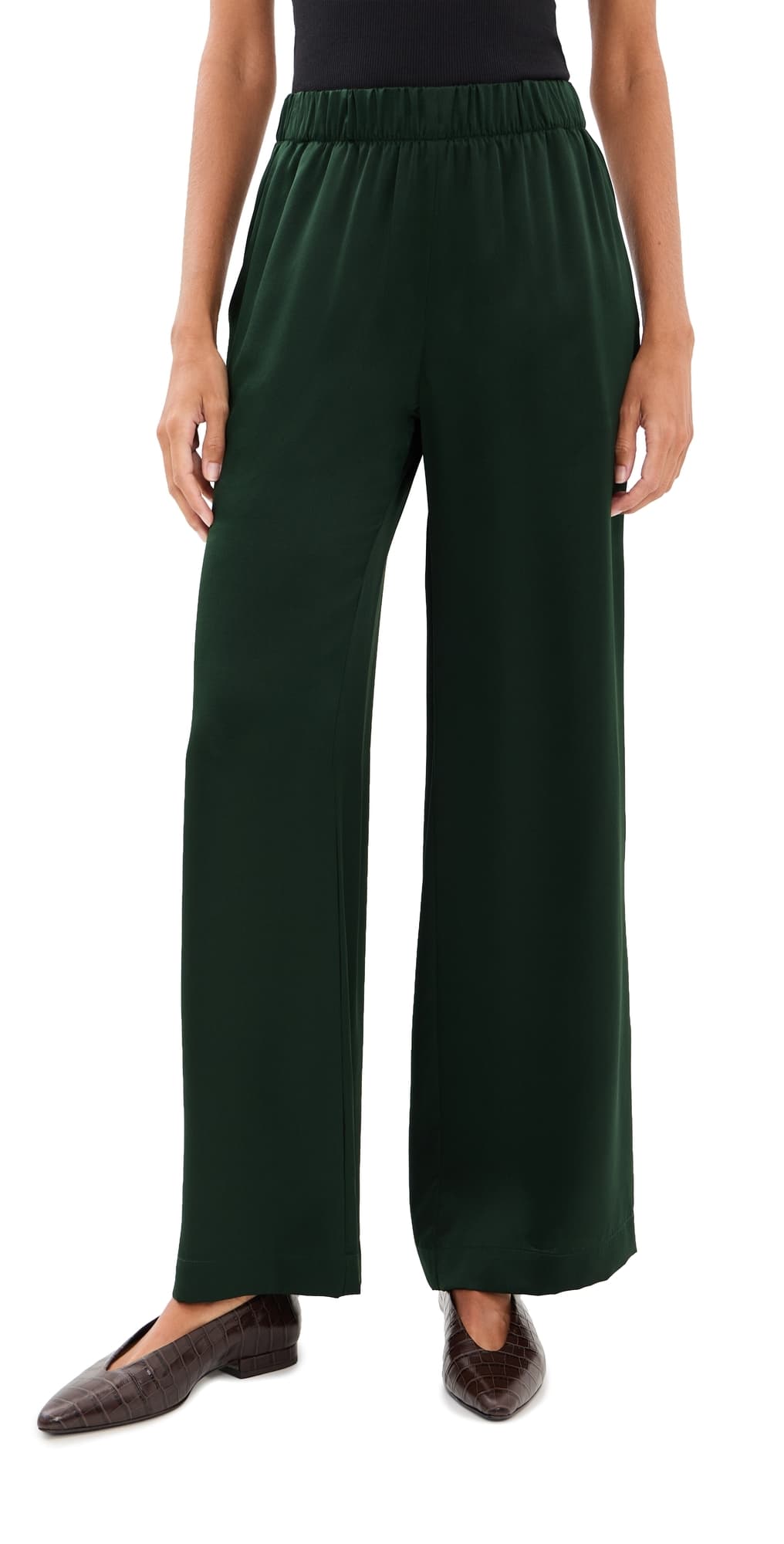 Sablyn Brynn Pull On Wide Leg Pants Hunter Green