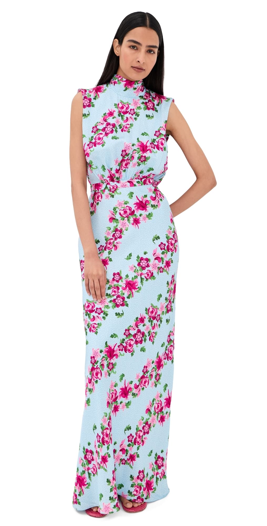 SALONI Fleur Dress Bellis Stripe Plmt