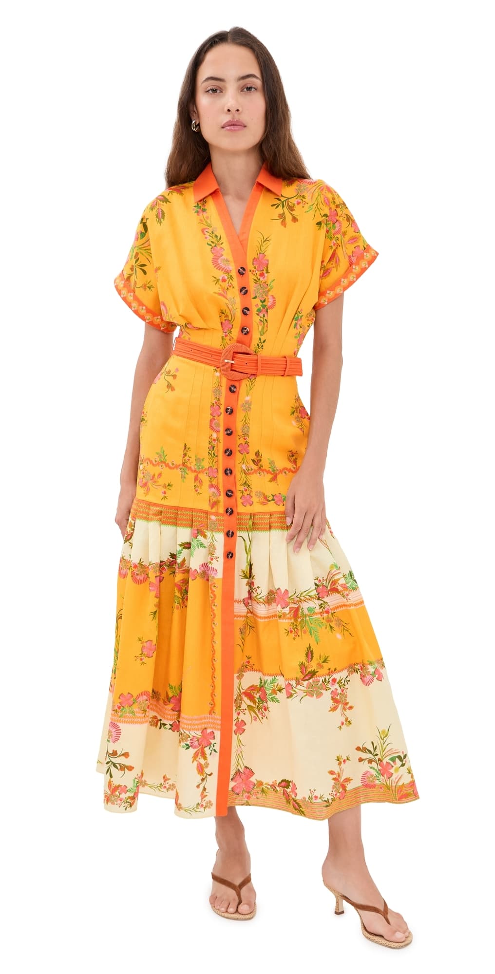 SALONI Riya Dress 2462 Zinnia Sunset Plmt