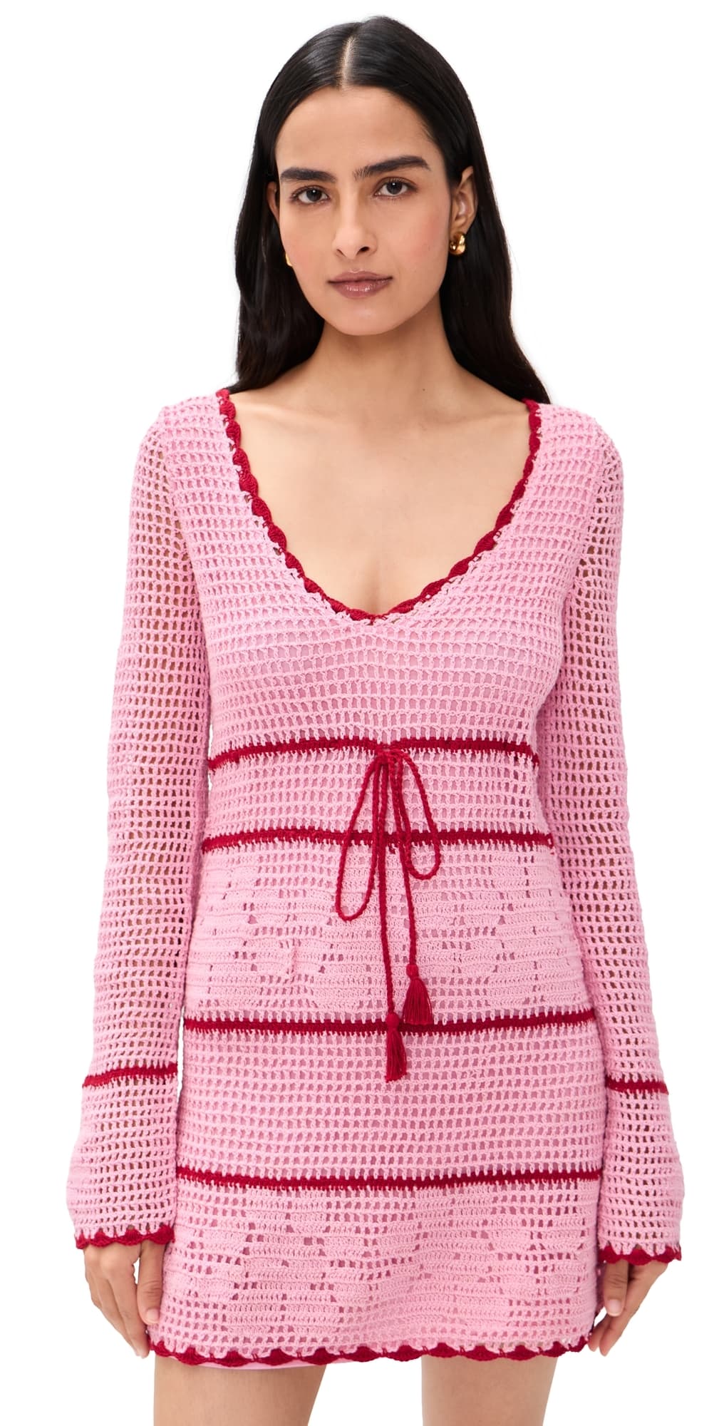 Saylor Stephanie Dress Pink/Red