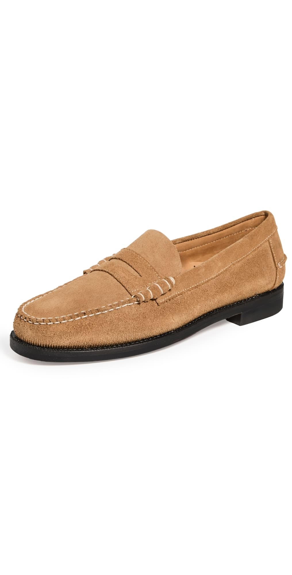 Sebago Classic Dan Flesh Out Suede Loafers Beige Camel