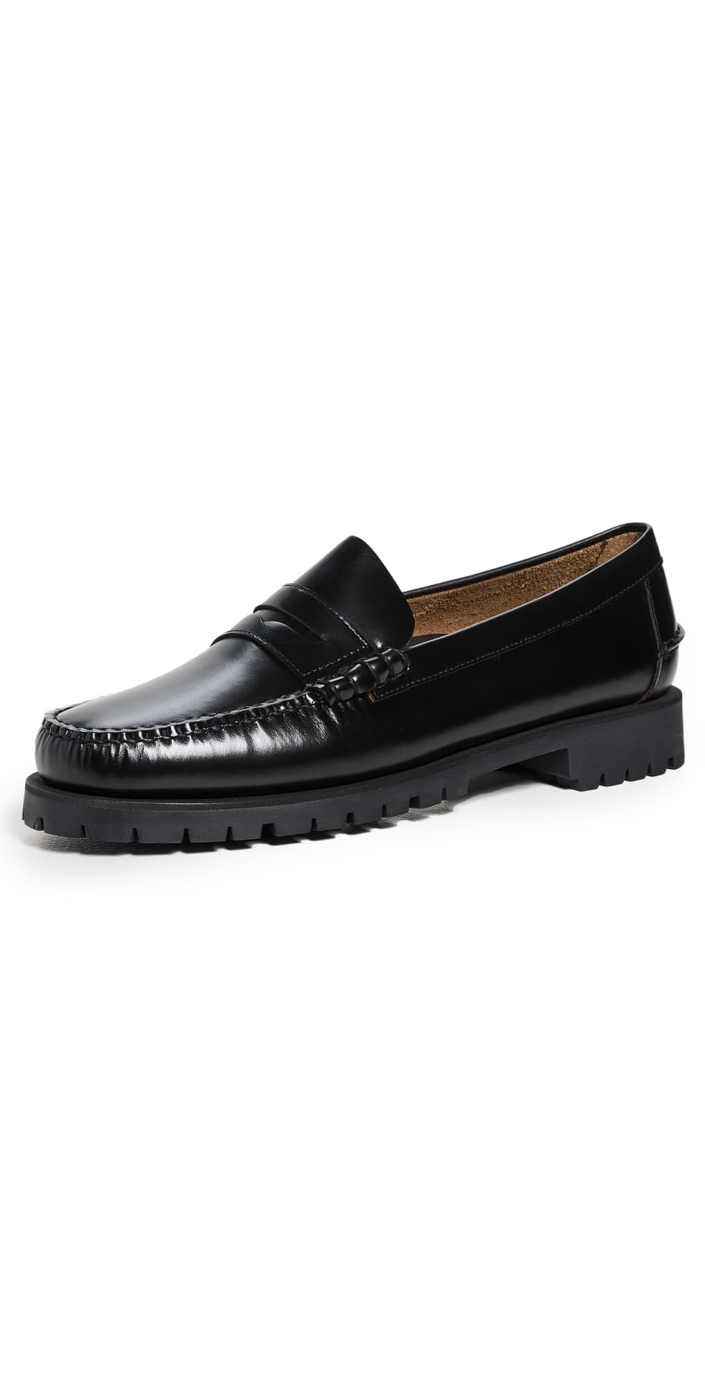 Sebago Dan Lug Leather Loafers Black