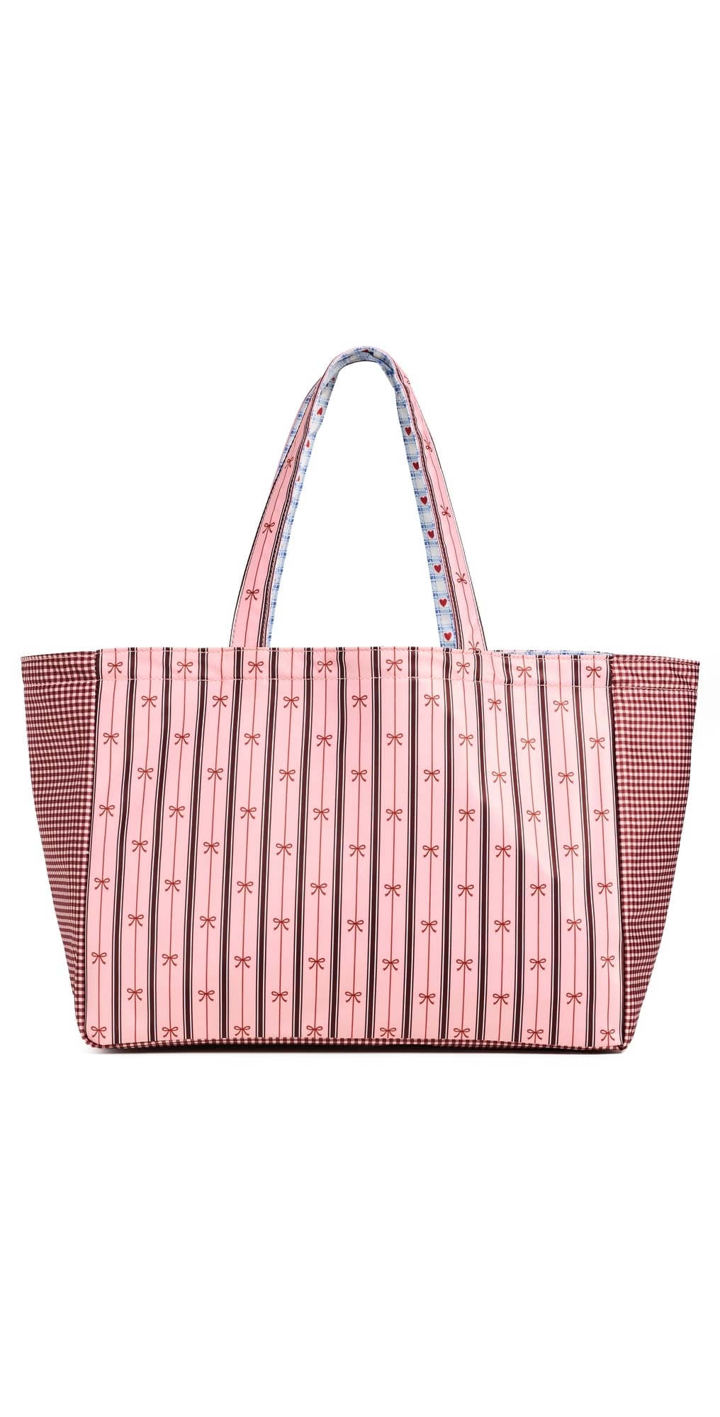 Stoney Clover Lane Agua Bendita x Stoney Clover Lane Reversible Everything Tote Stripe Bow · One Size