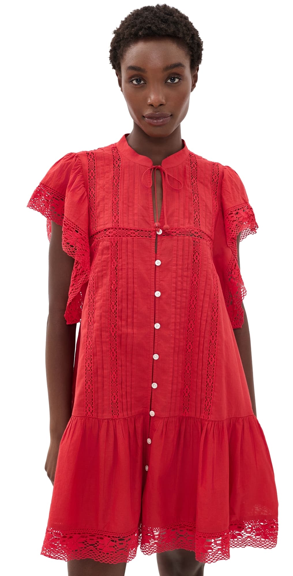 Sea Pippa Solid Mini Dress Red