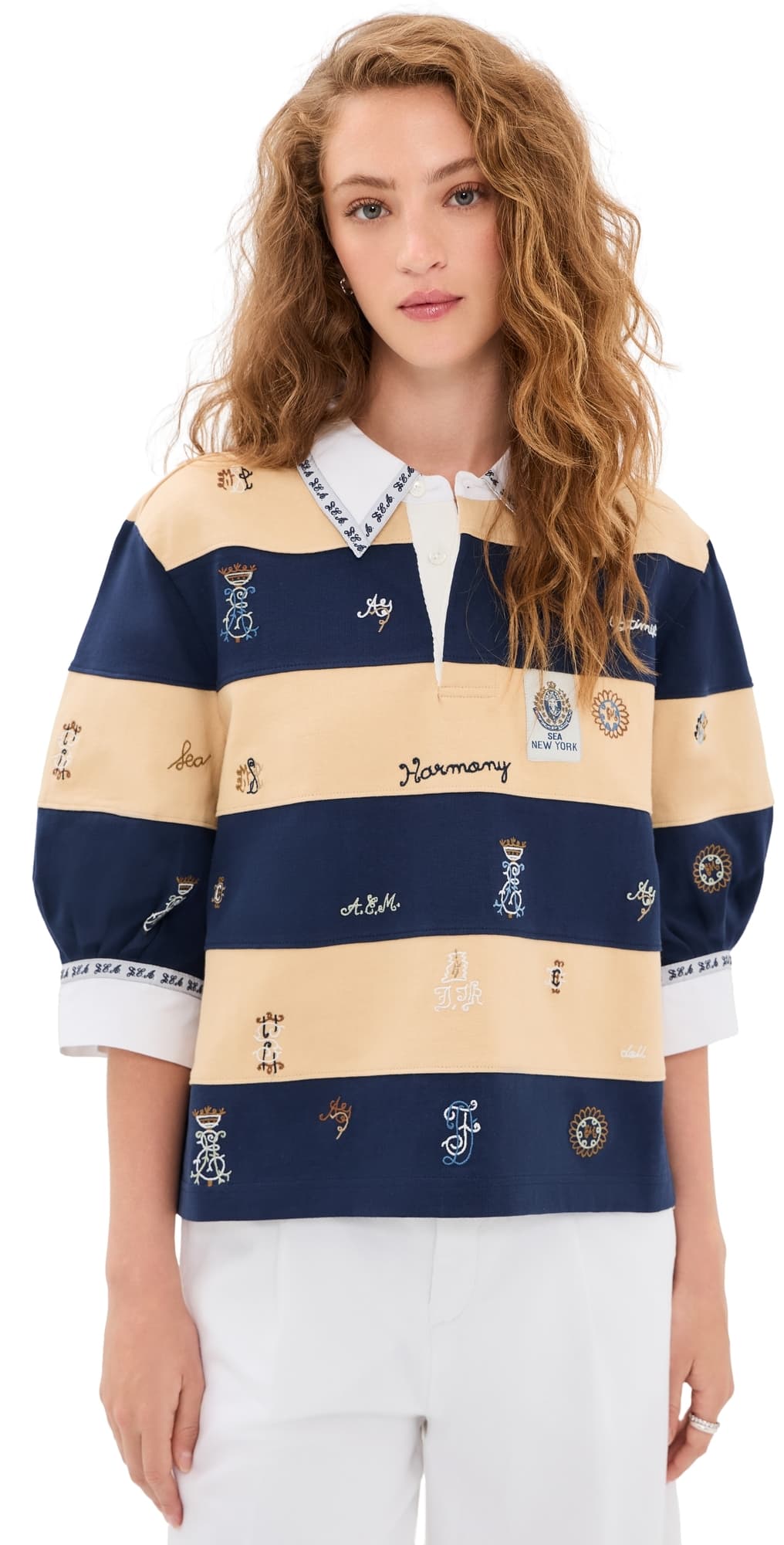 Sea Juliet Embroidered Rugby Top Multi