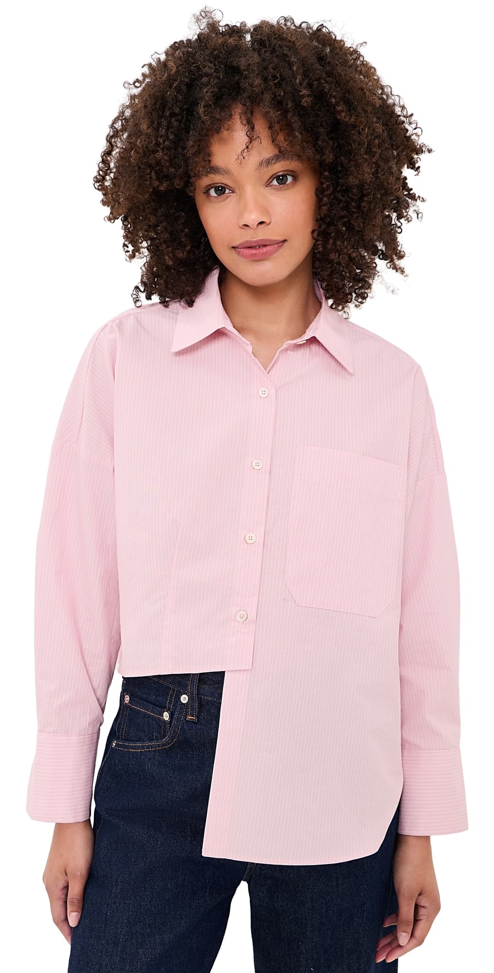 Secular Carter Button Down Shirt Pink Stripe