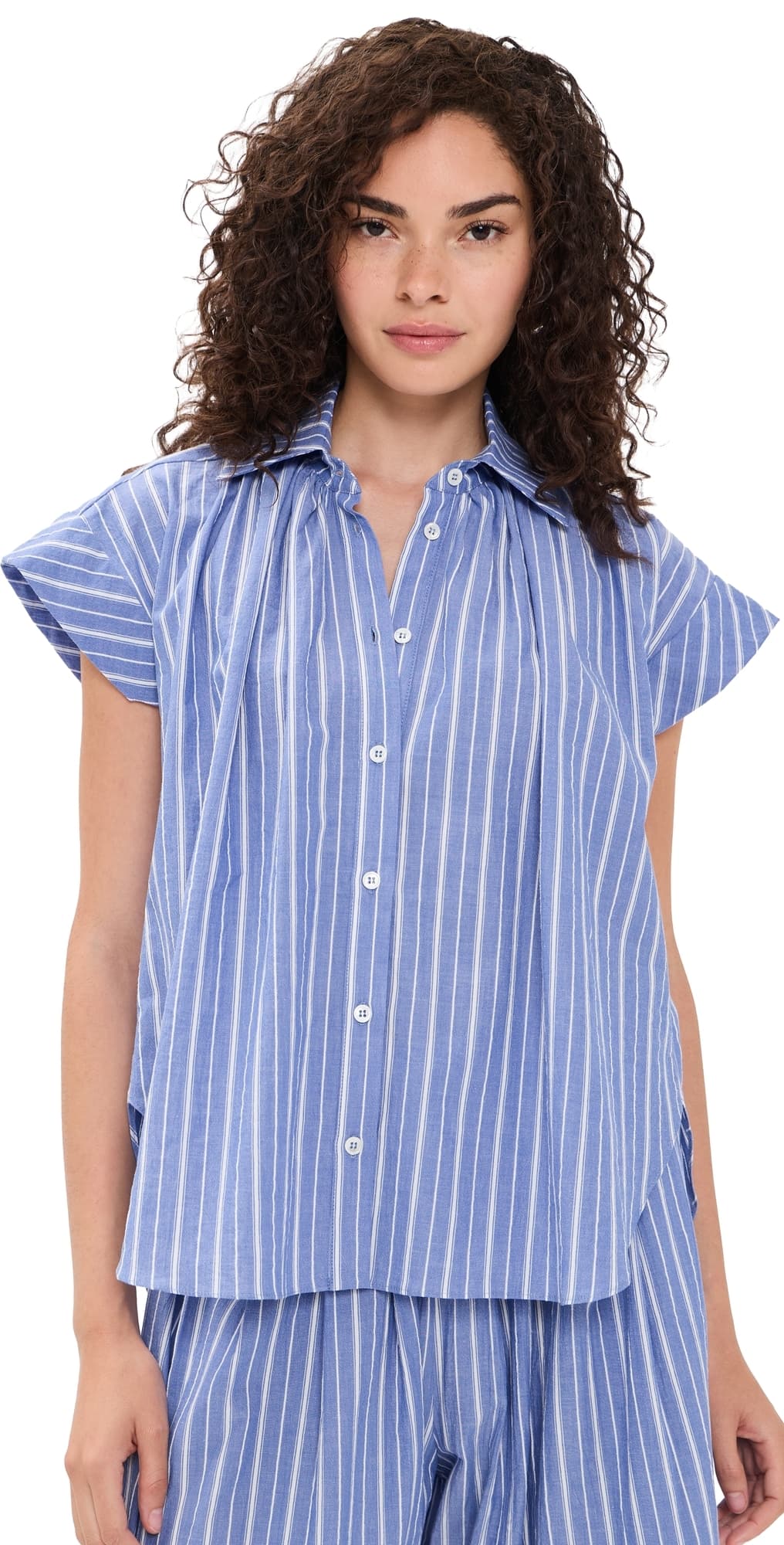 Secular Trinity Top Indigo Stripe