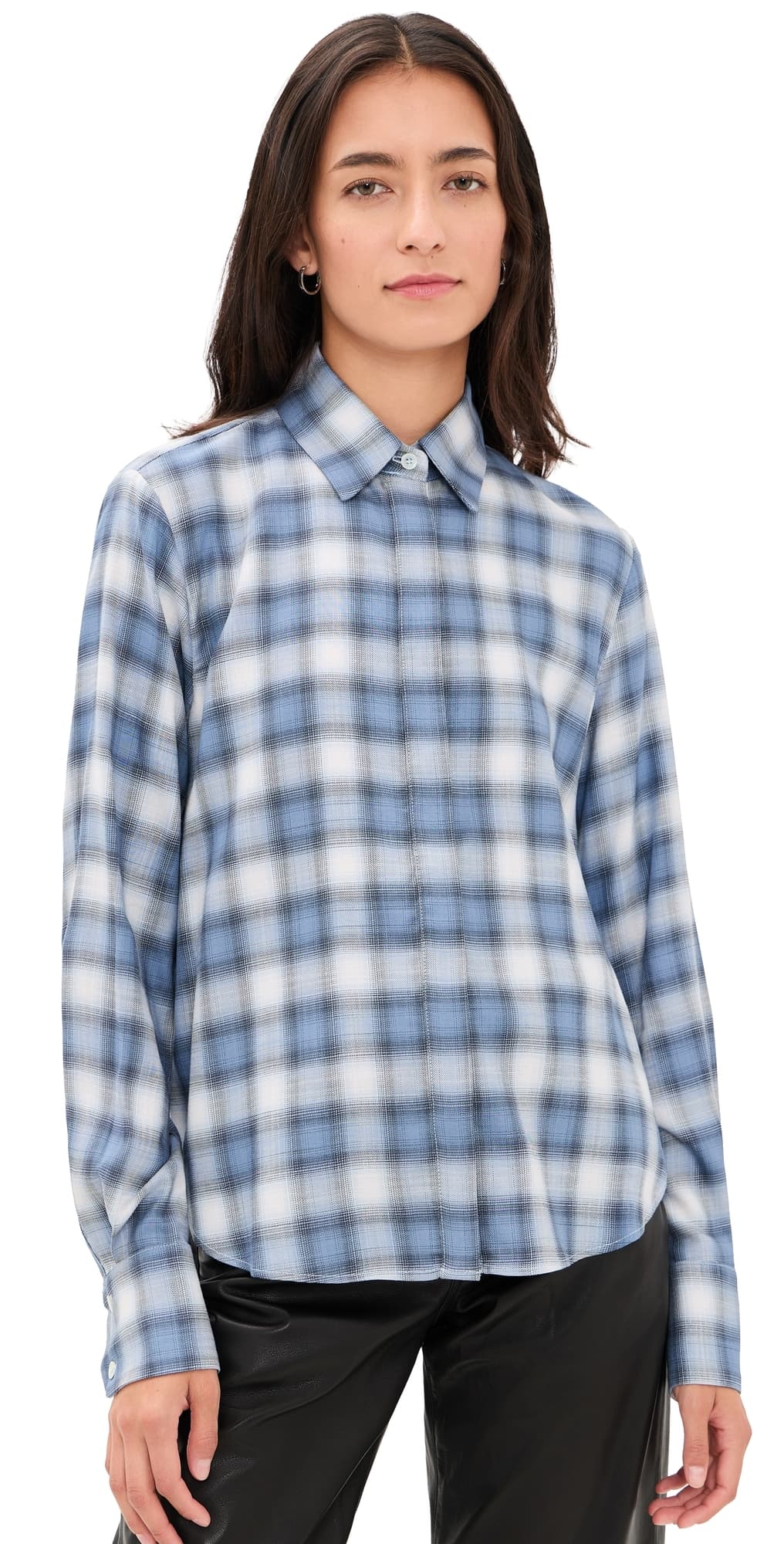 Secular Blake Button Down Shirt Light Blue Plaid