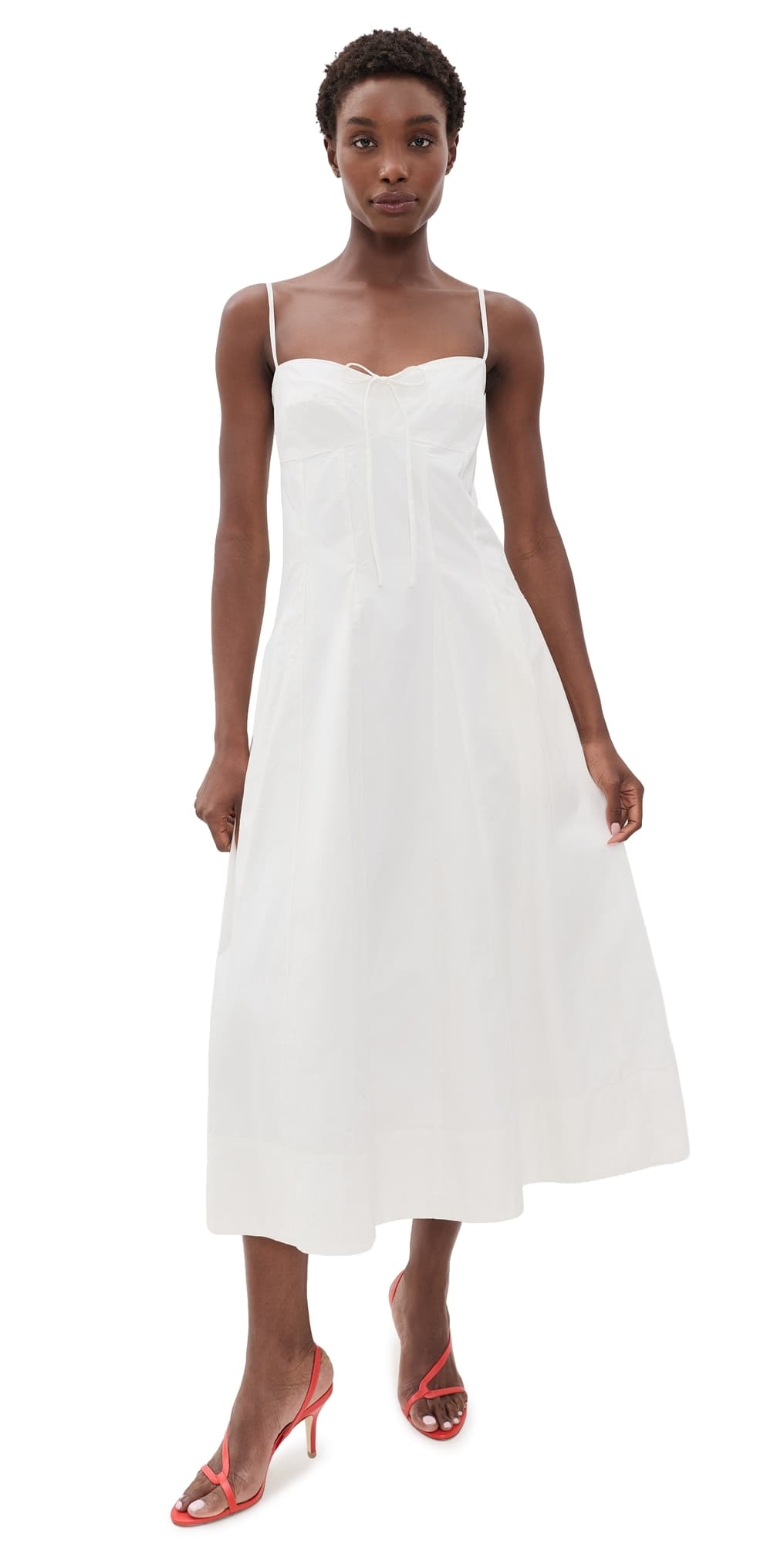 SEROYA Mirelle Midi Dress White