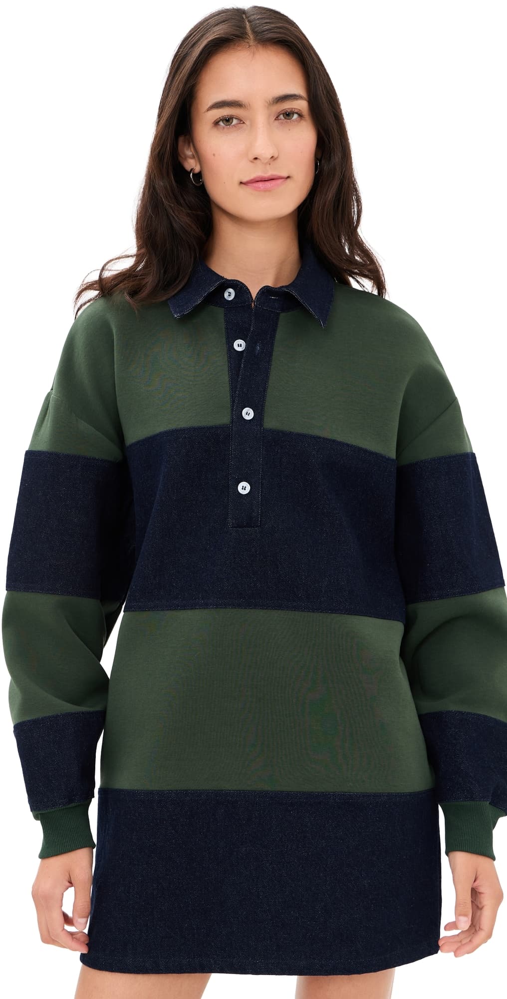 SEROYA Elaria Tunic Dress Evergreen/Atlantic