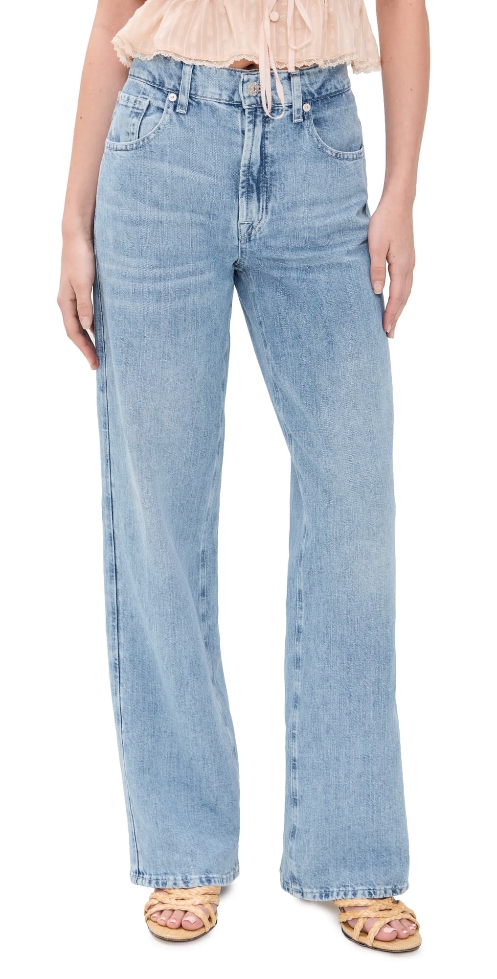 7 For All Mankind Stovepipe Straight Jeans Iris