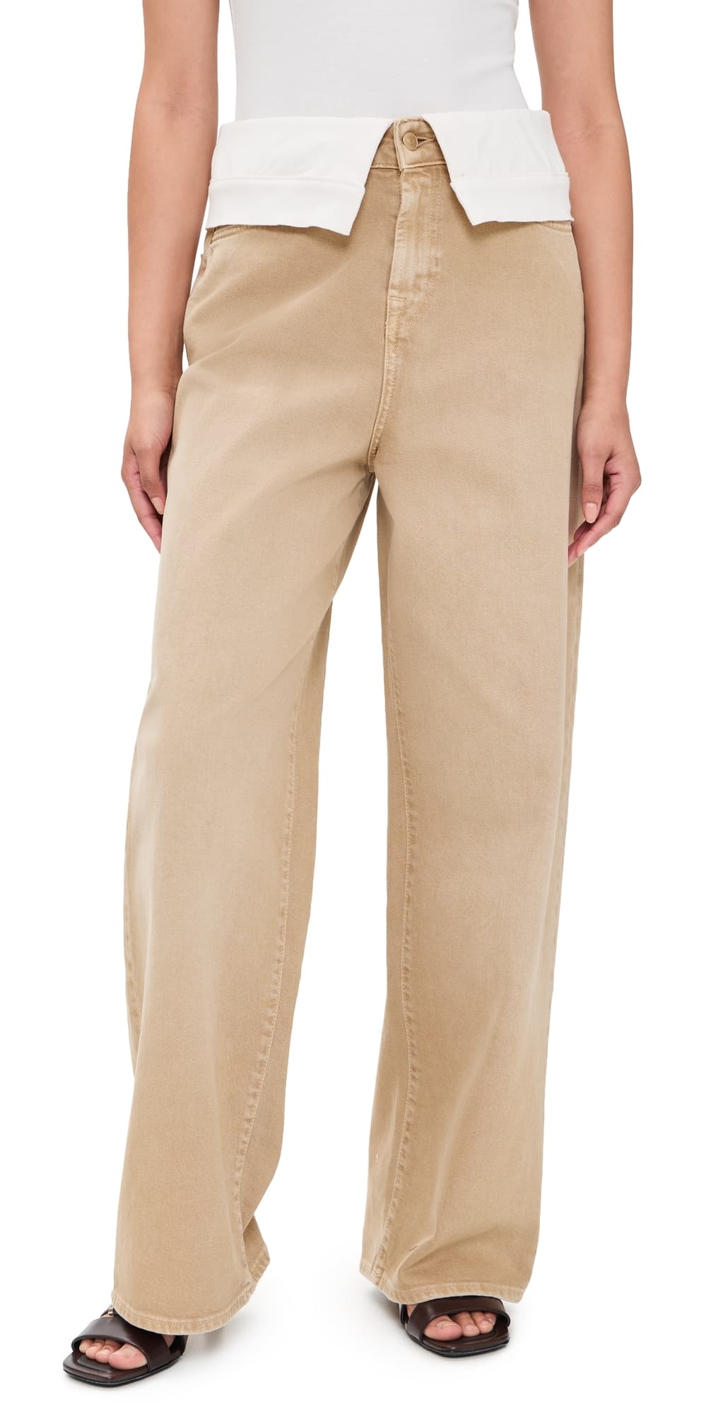7 For All Mankind Double Layer Slouchy Wide Leg Jeans Colored Mankind