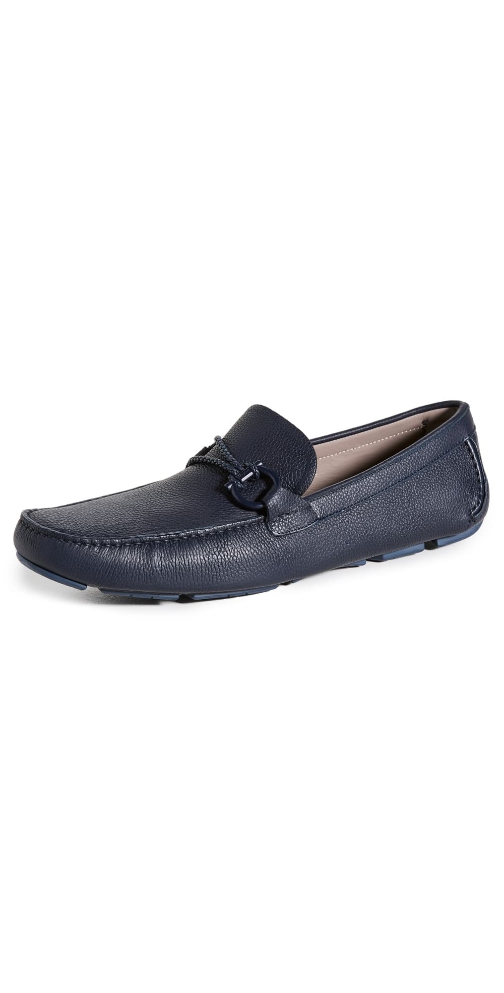 FERRAGAMO Front Driving Shoes Blue Marine