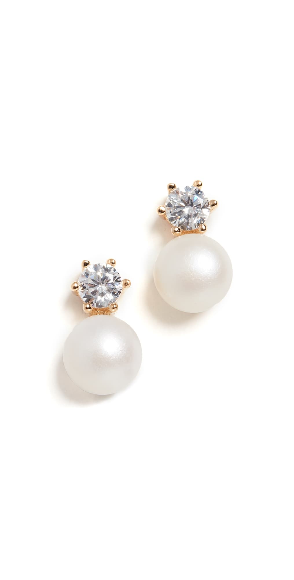 SHASHI Bliss Earrings Gold/Pearl