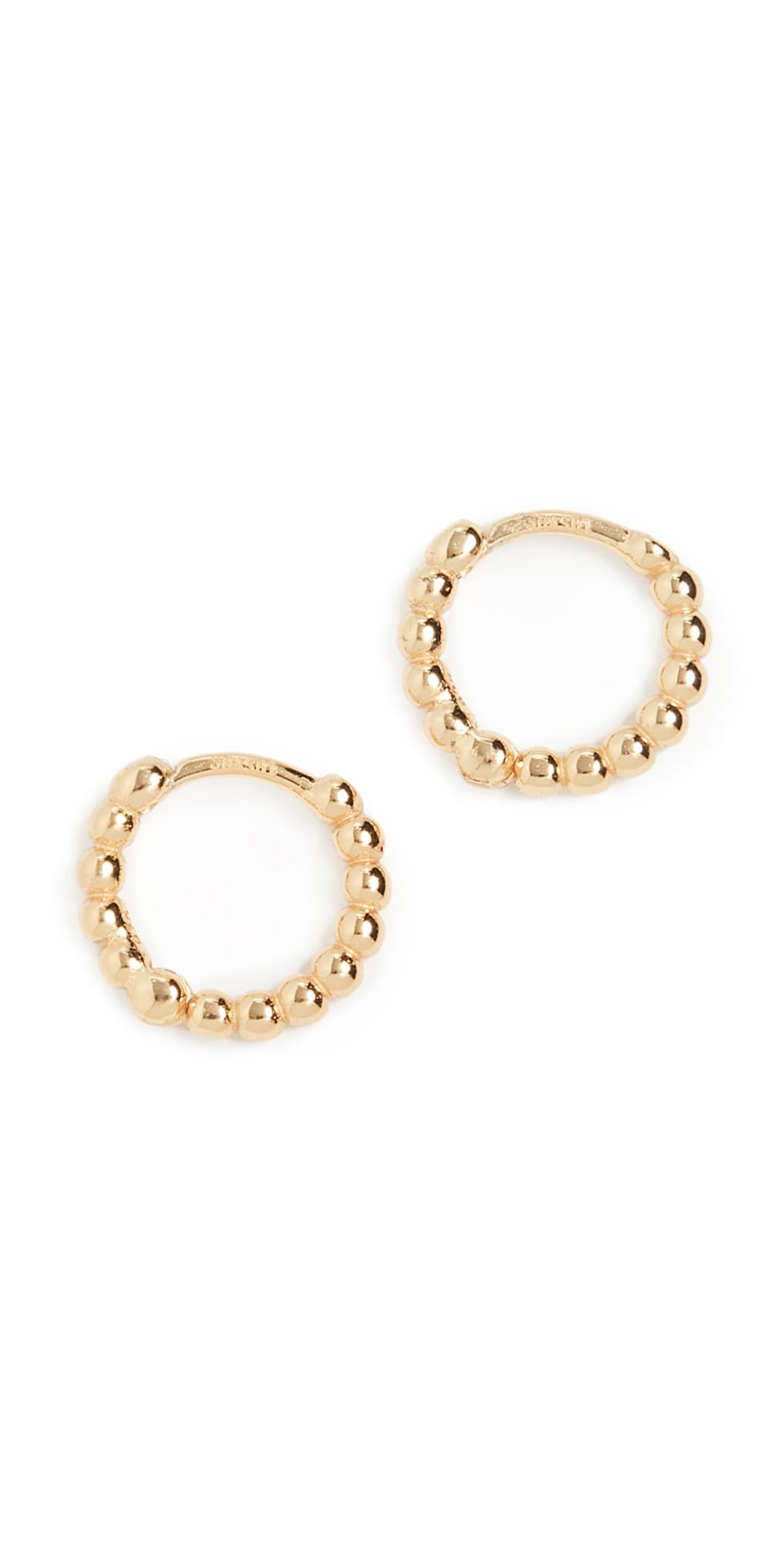 SHASHI Katerina Pebble Hoop Earrings Gold · One Size