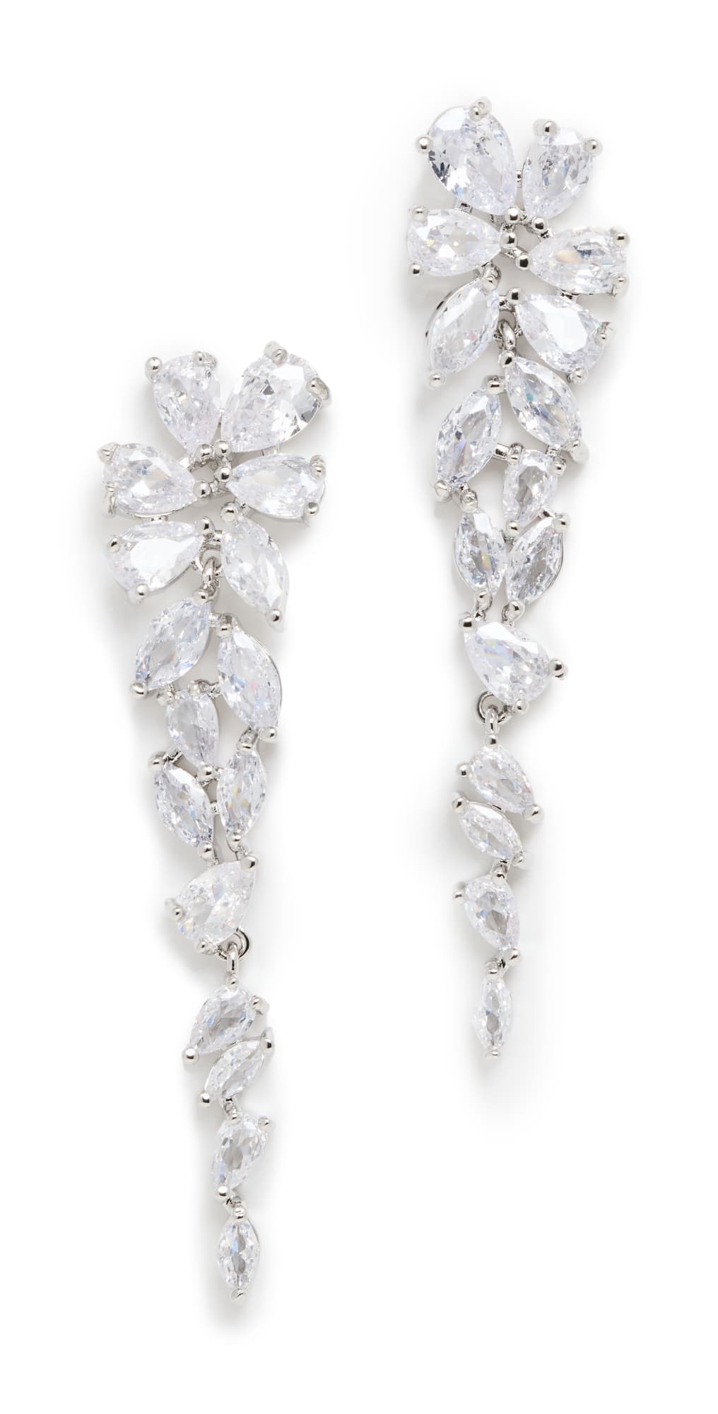SHASHI Estelle Earrings White Gold · One Size