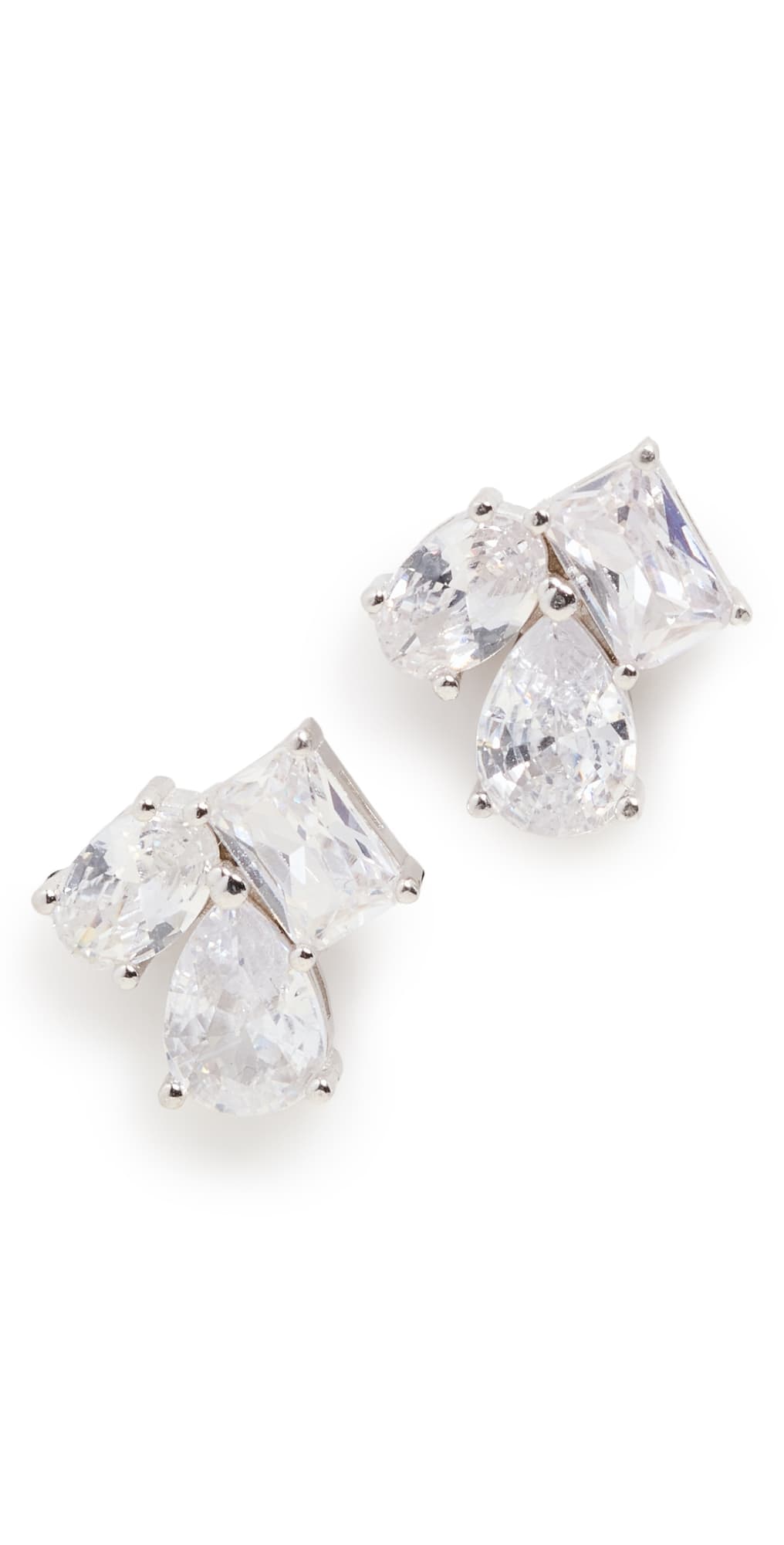 SHASHI Pierre Studs White Gold