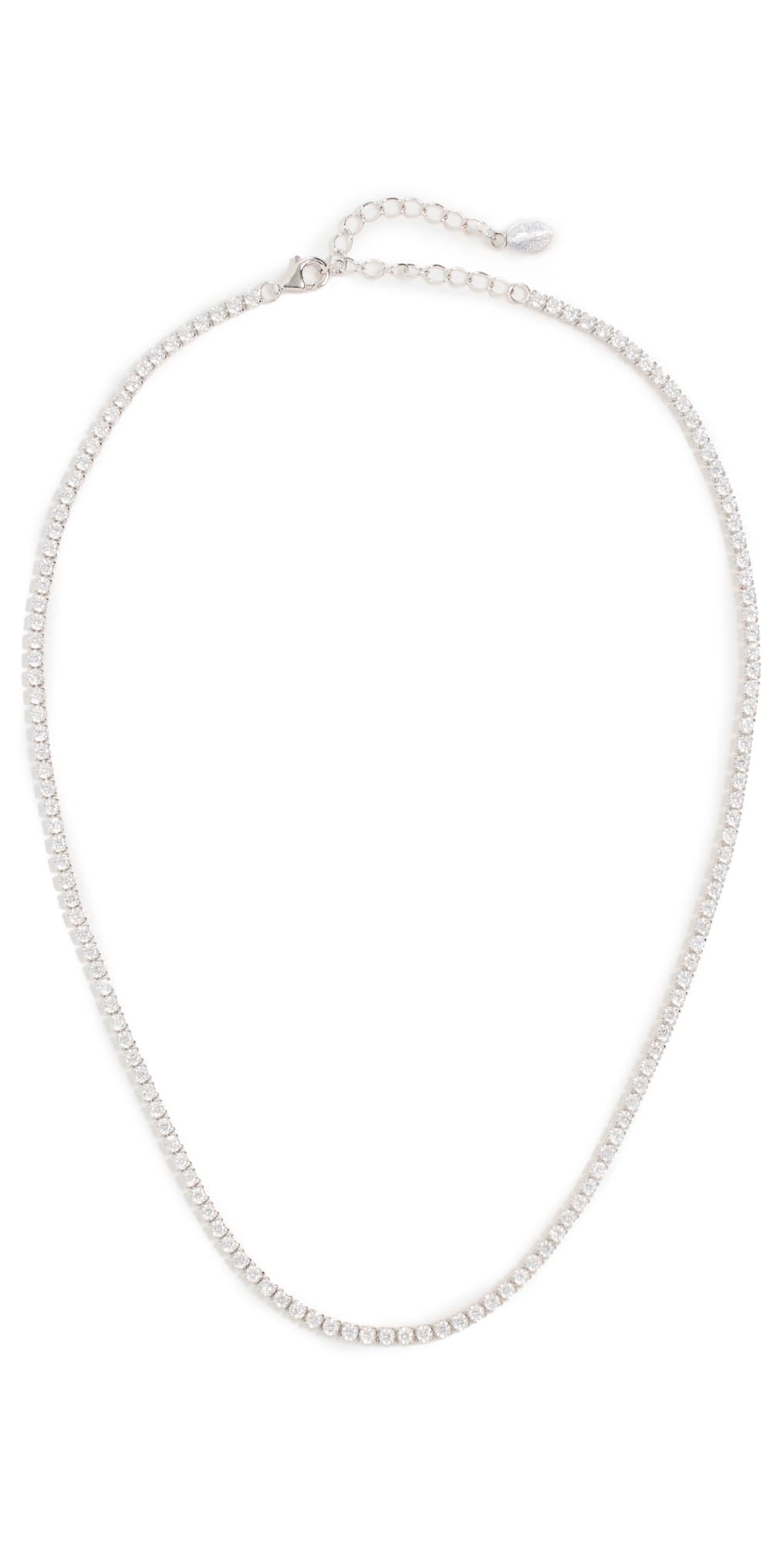 SHASHI Everyday Tennis Necklace White Gold · One Size
