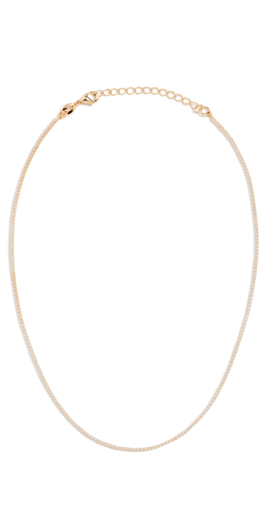 SHASHI Micro Teeny Tiny Tennis Necklace Gold