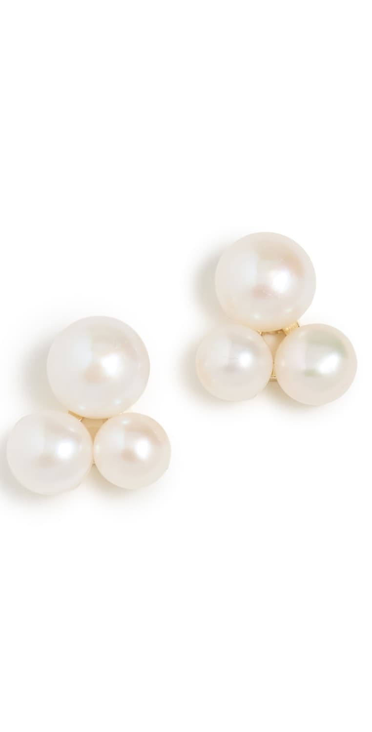 SHASHI Pearl Bouquet Stud Pearl