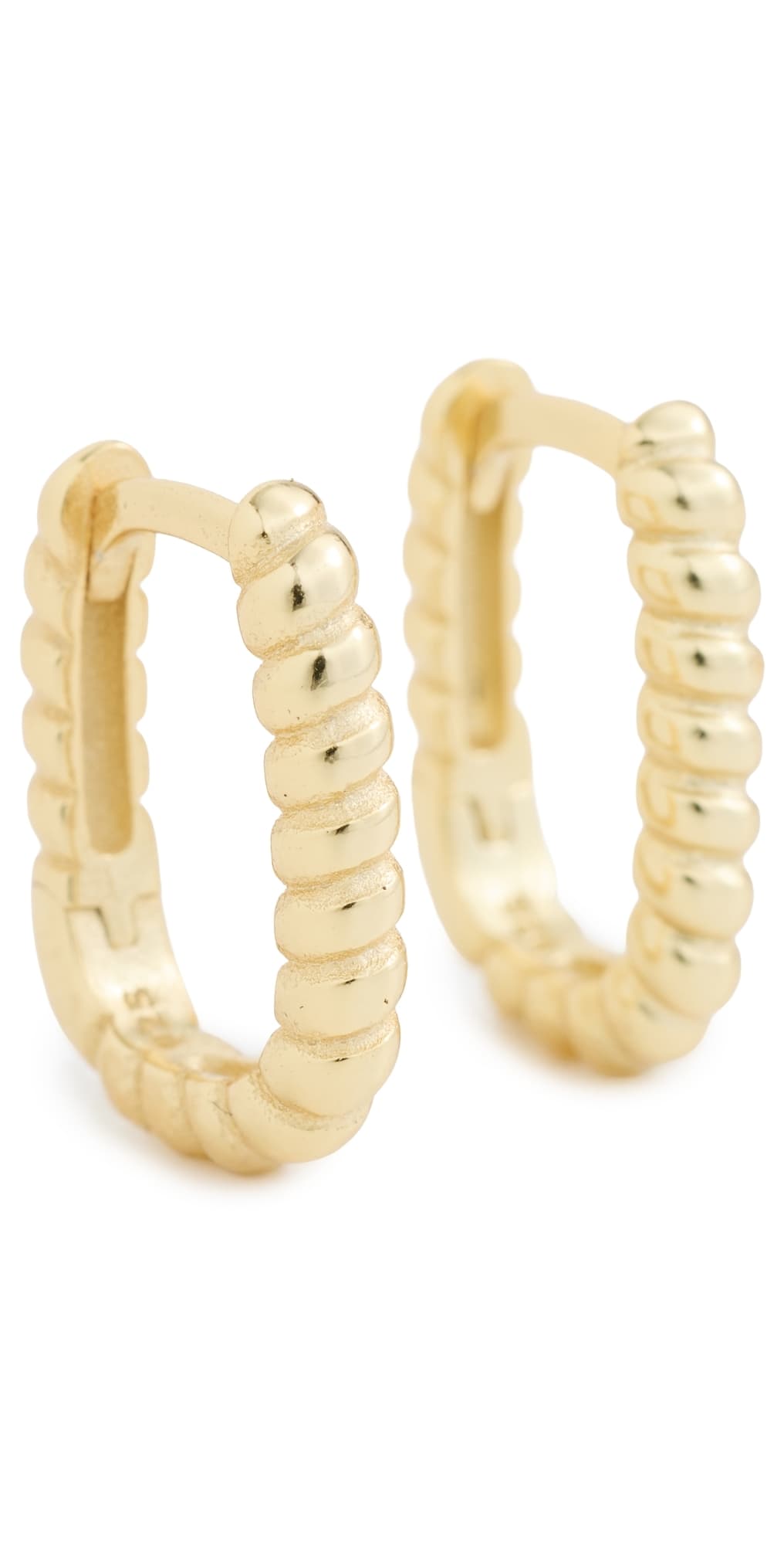 SHASHI Cosmo Rope Huggie Hoop Earrings Gold · One Size