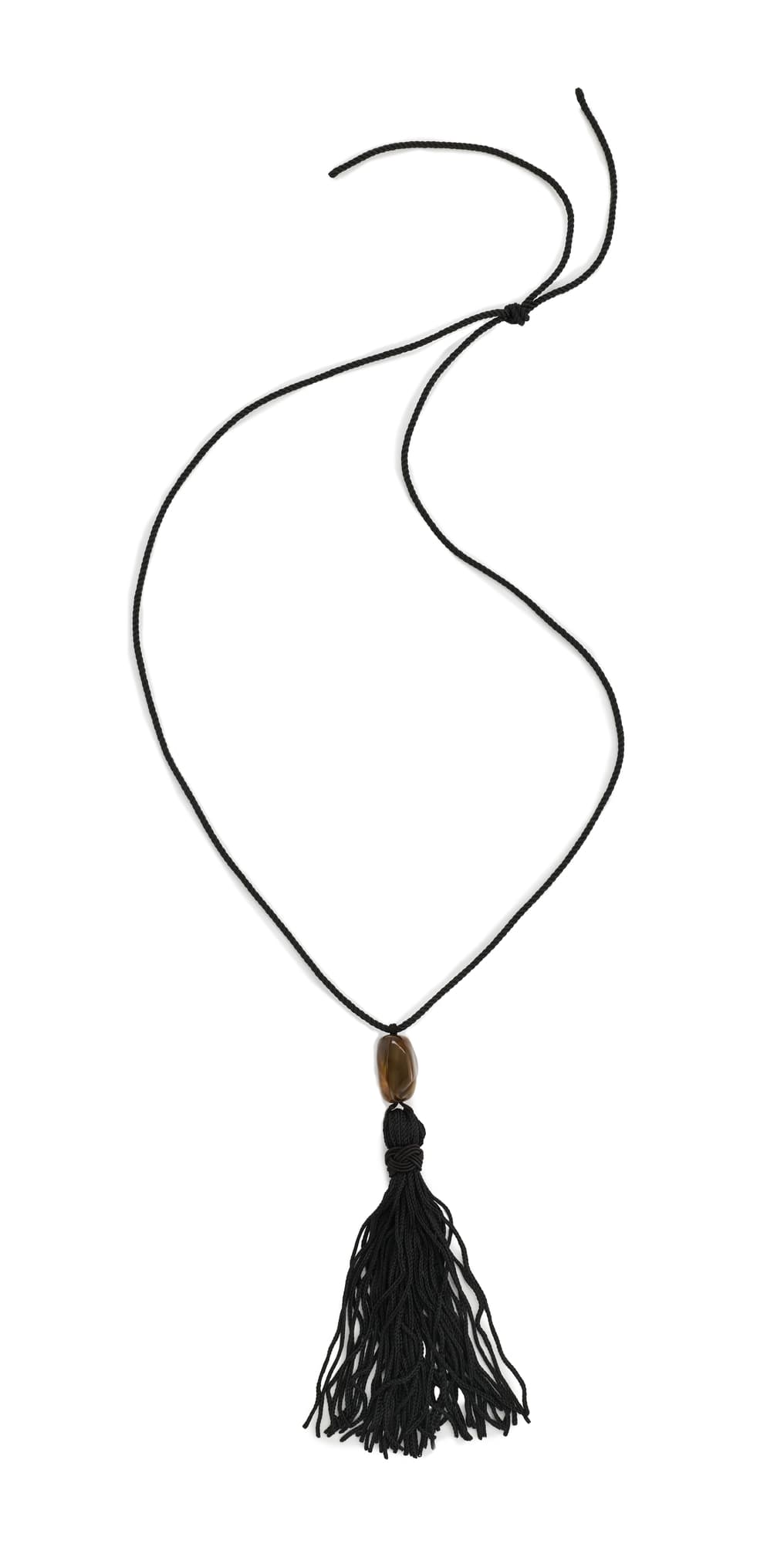 SHASHI Maximes Tassel Necklace Noir · One Size