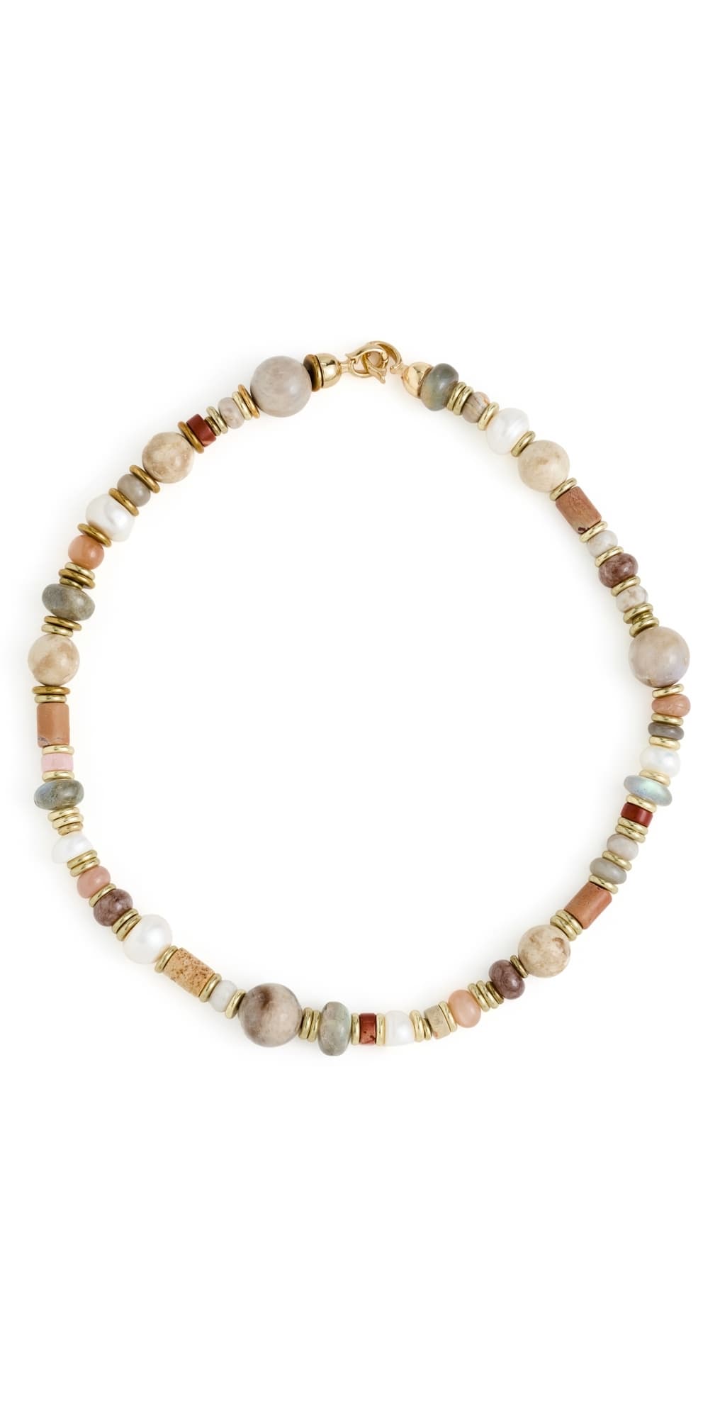 SHASHI Joe Smooth Gemstone Necklace Multi