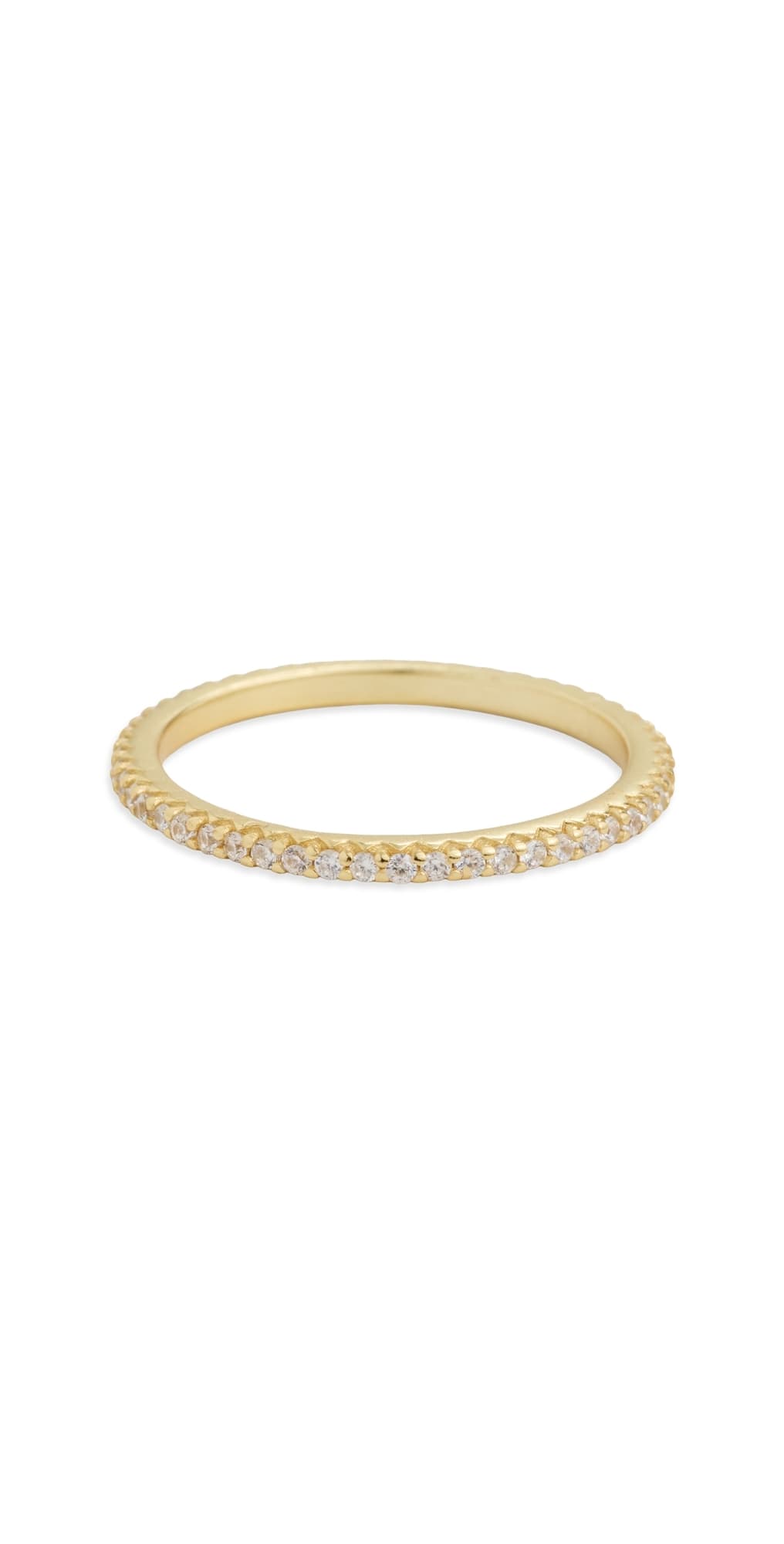SHASHI Micro Teeny Tiny Tennis Ring Gold