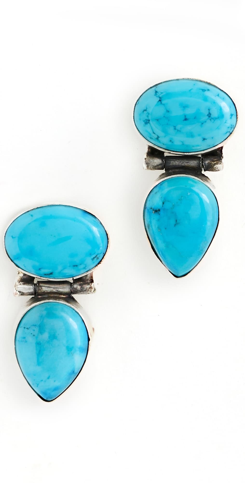 SHASHI Dallas Tear Drop Earrings Silver/Turquoise · One Size