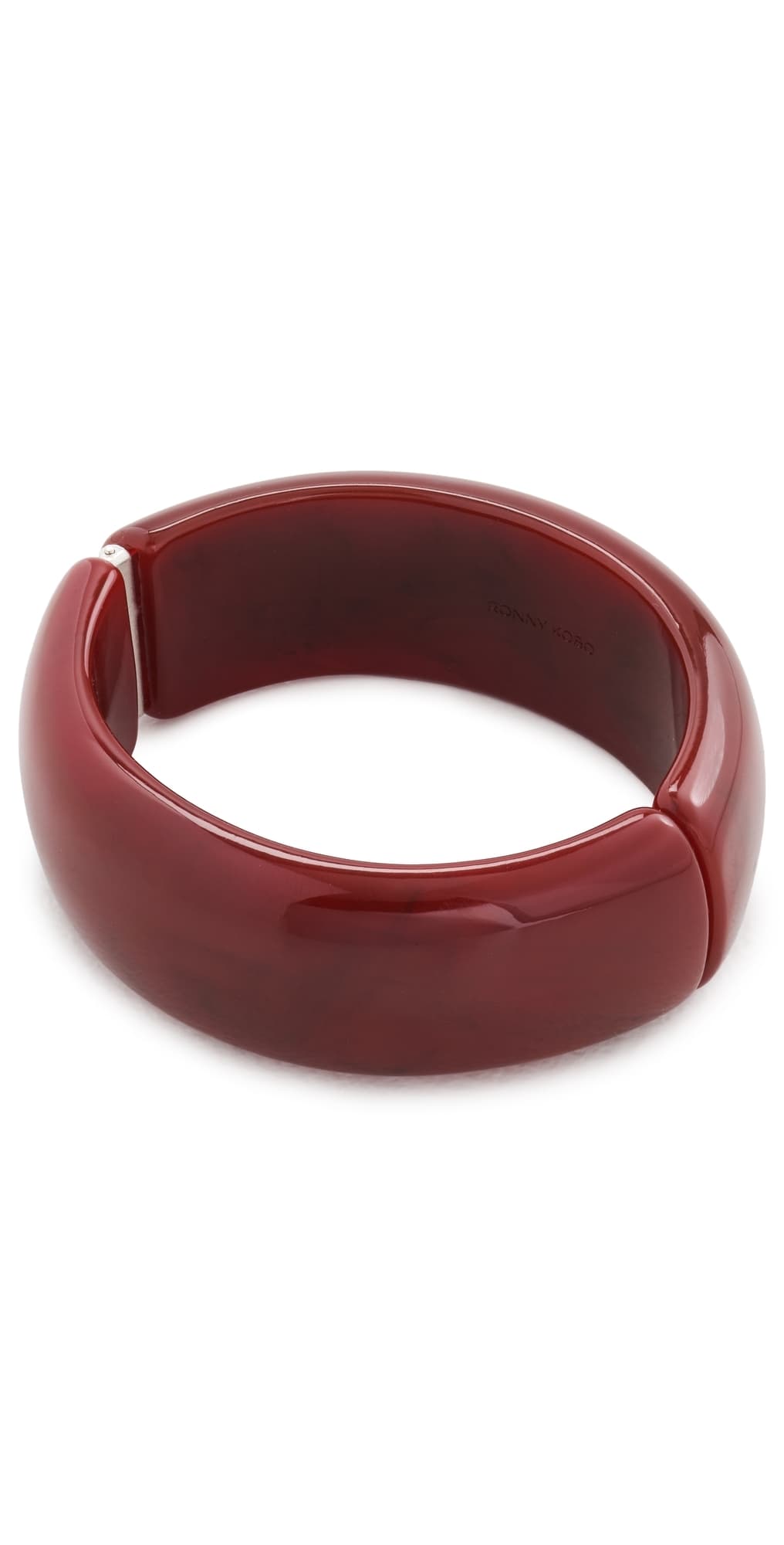 SHASHI Oval Hinge Bangle Bracelet Sardonyx · One Size