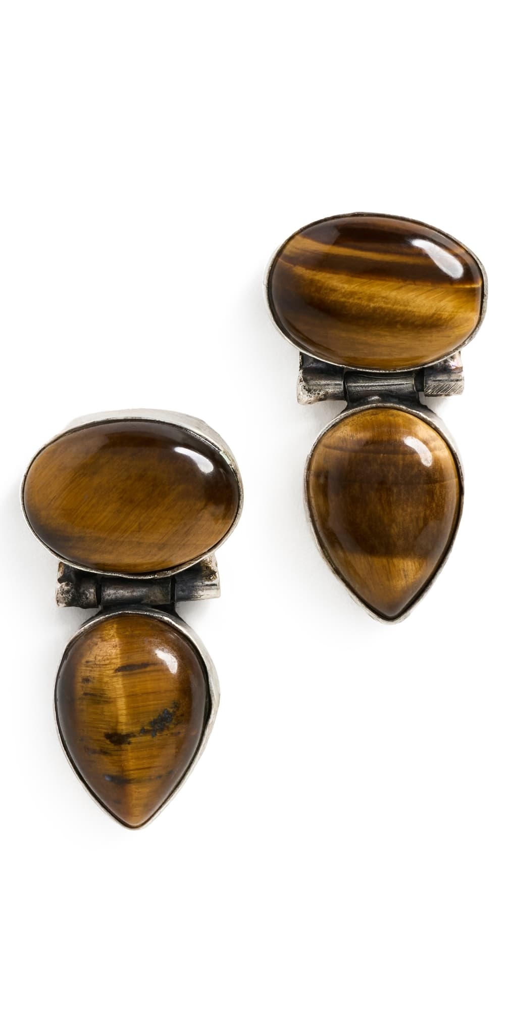 SHASHI Dallas Tear Drop Earrings Tigers Eye