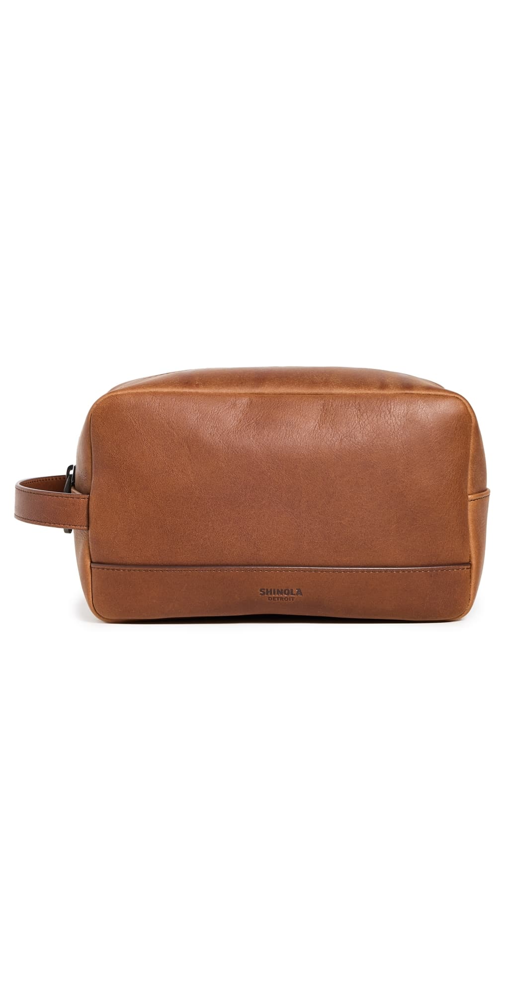 Shinola Leather Toiletry Bag Medbrown