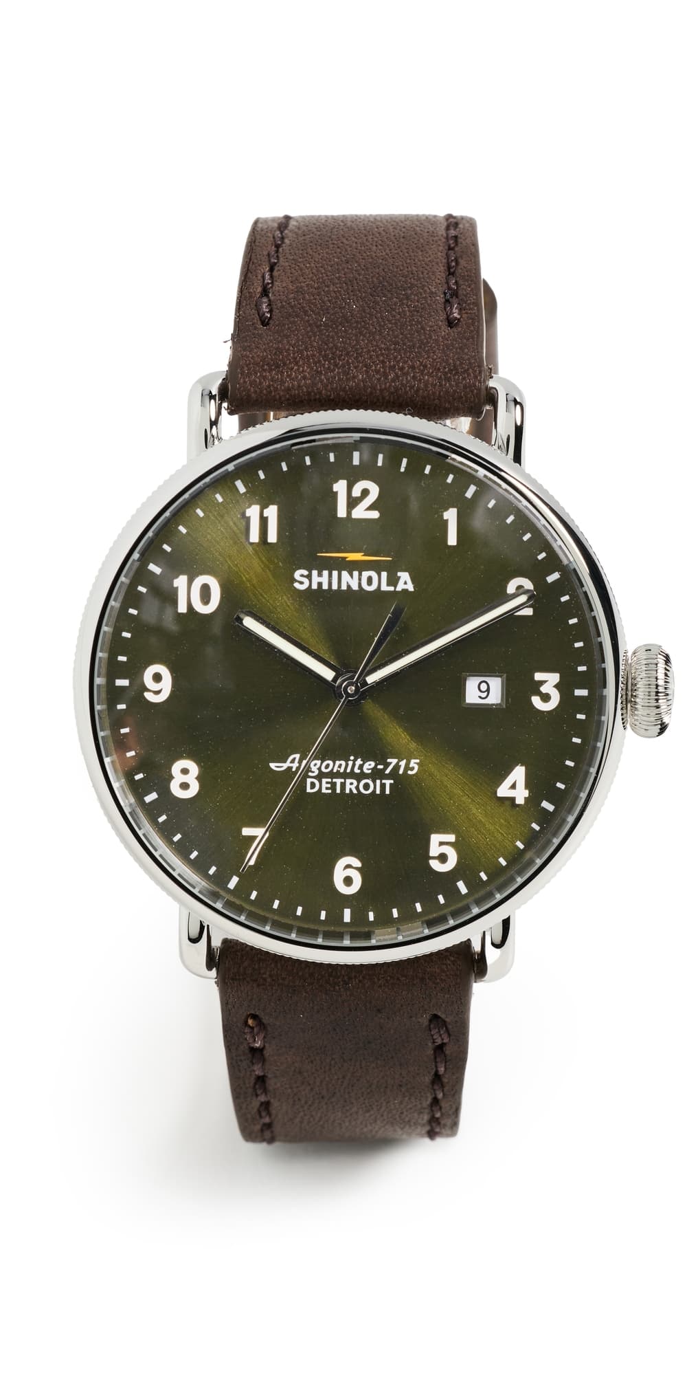 Shinola Canfield 3HD 43mm Watch Dark Olive · 43mm