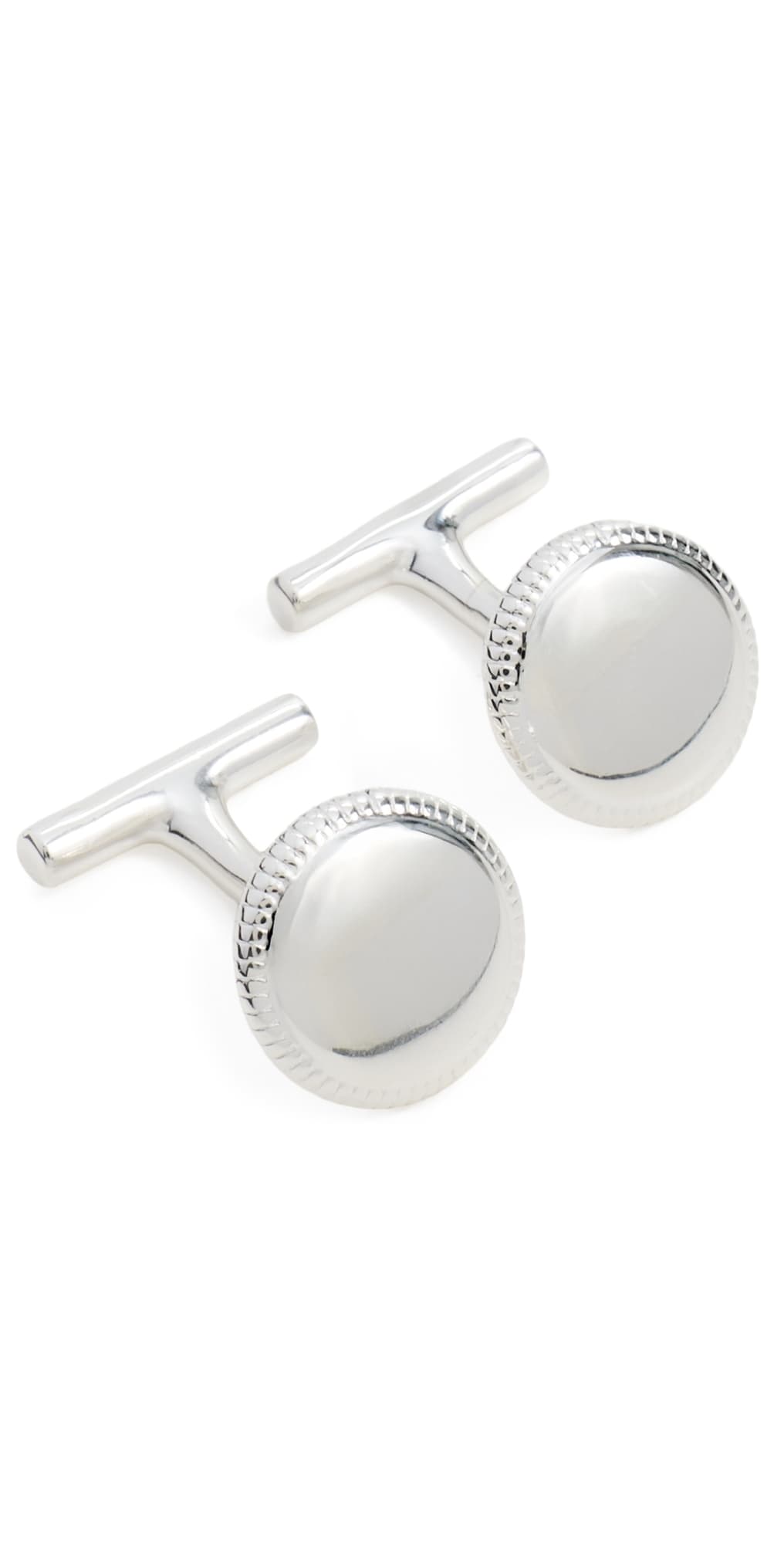 Shinola Sterling Silver Coin Edge Cufflinks Sterling Silver