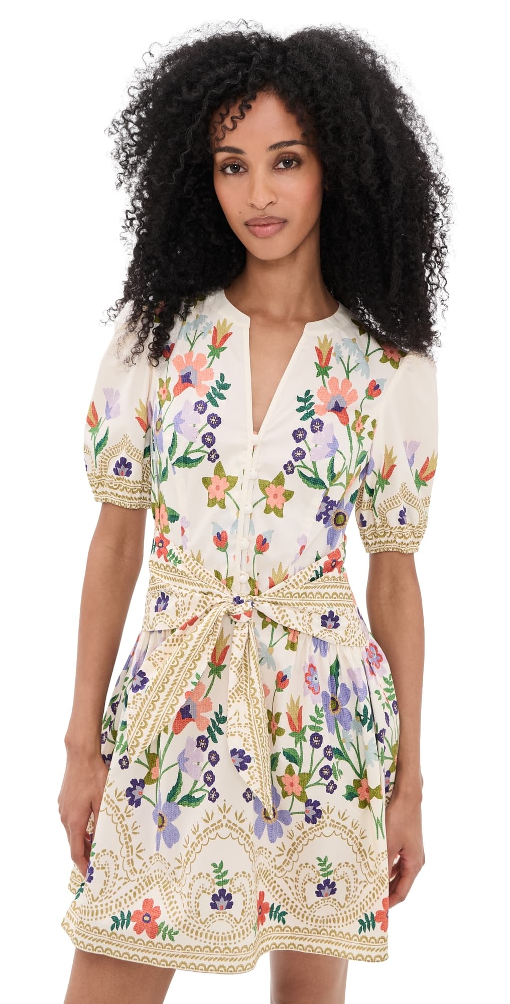 Shoshanna Tinsley Dress Lilac/Tangerine/Sand