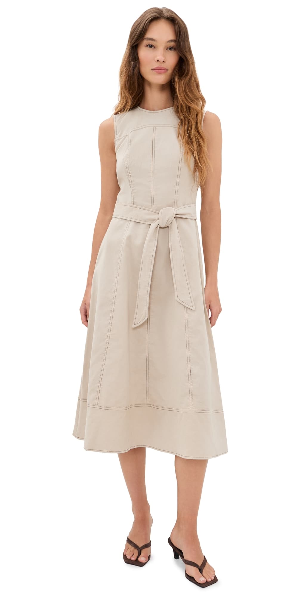 Shoshanna Cora Corduroy Dress Oat