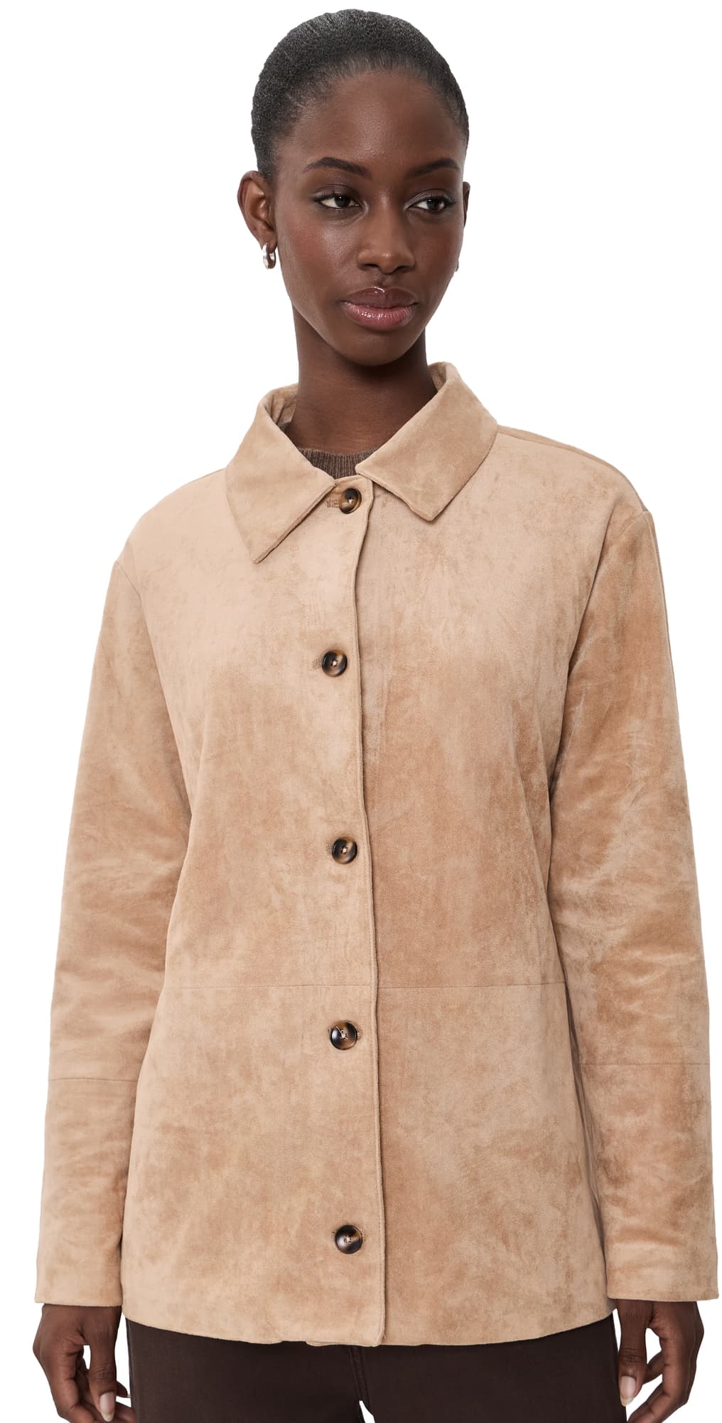 Show Me Your Mumu Vancouver Jacket Beige Faux Suede