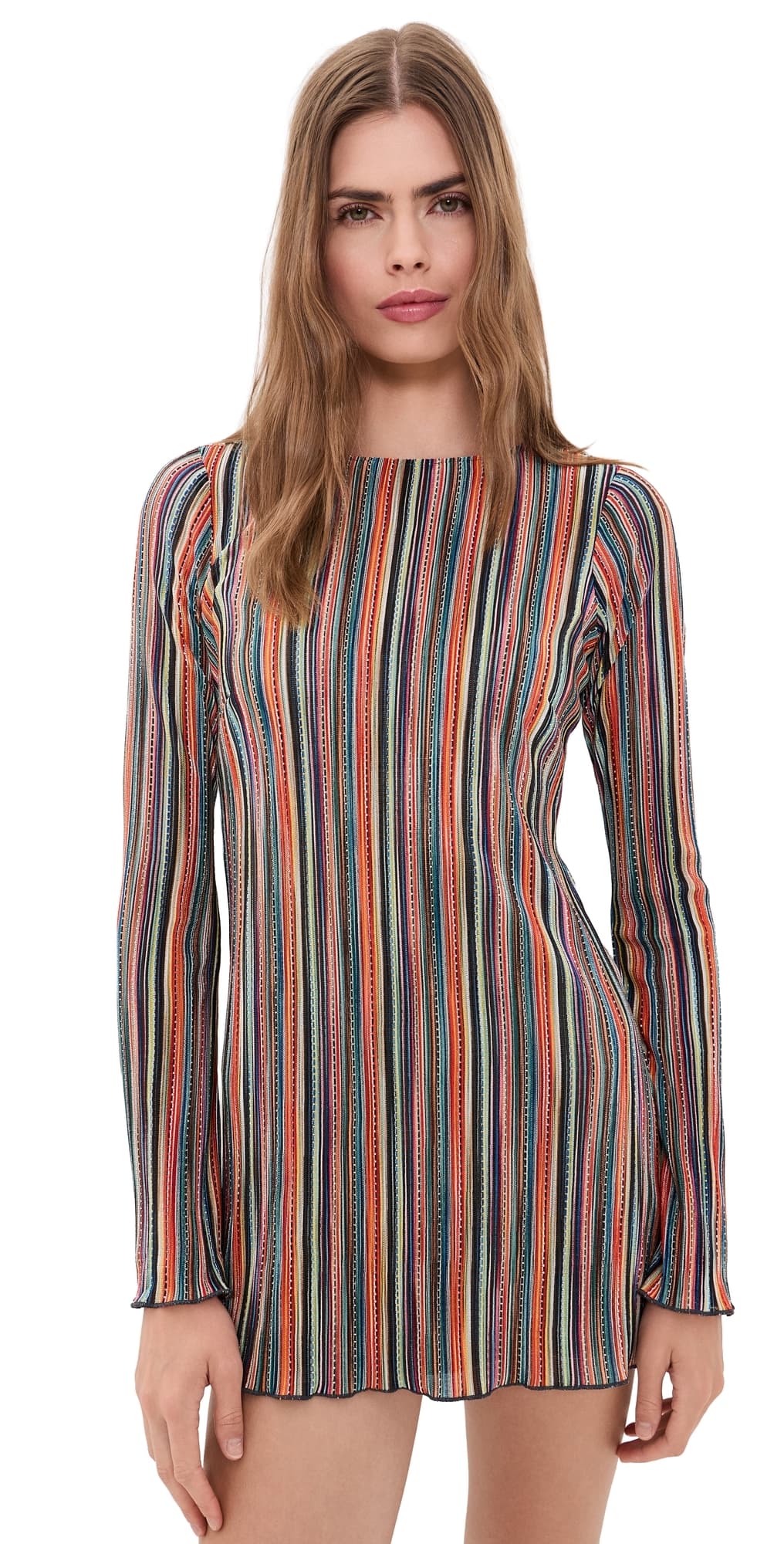 Show Me Your Mumu Drifter Mini Dress Sundown Stripe Knit
