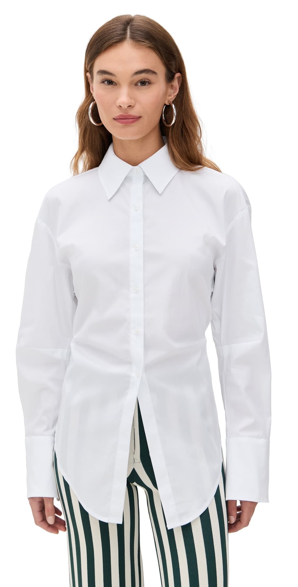 SIMONMILLER Loch Poplin Button Up Macadamia