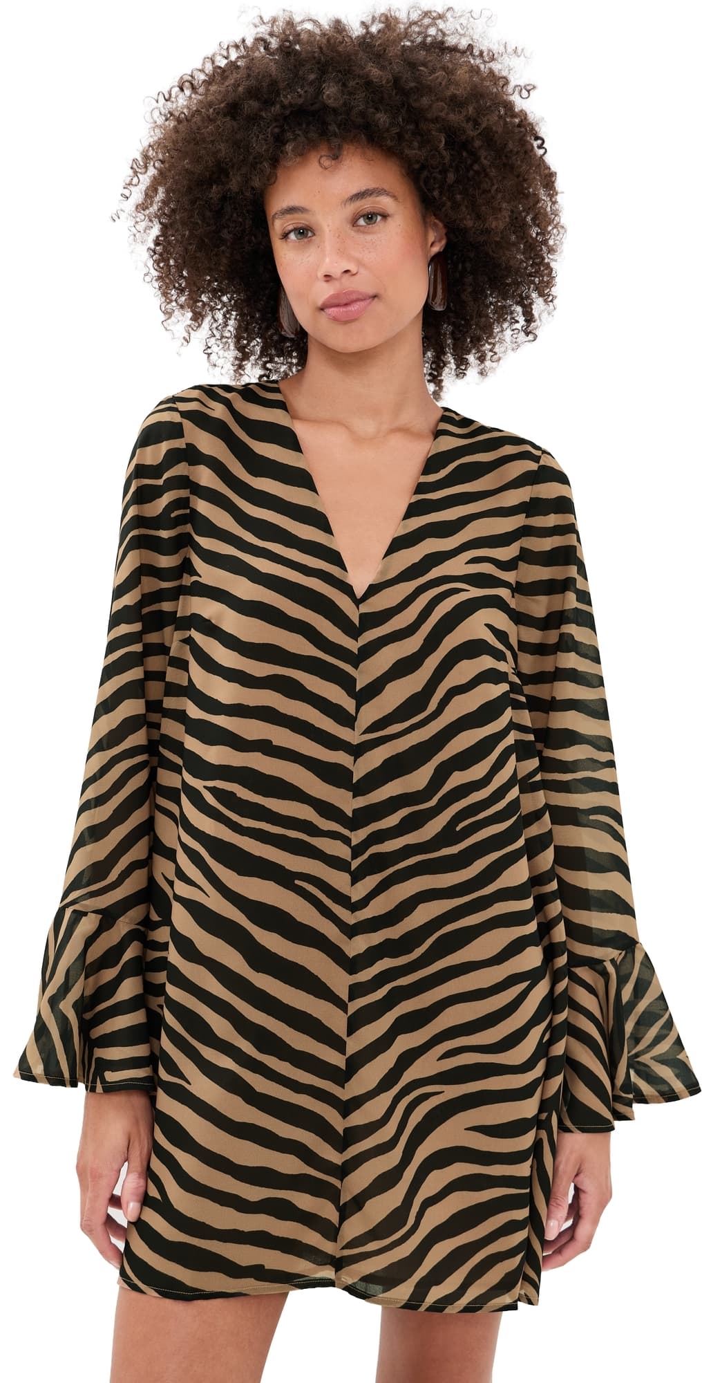 SIMONMILLER Marion Chiffon Dress Tiger Stripe