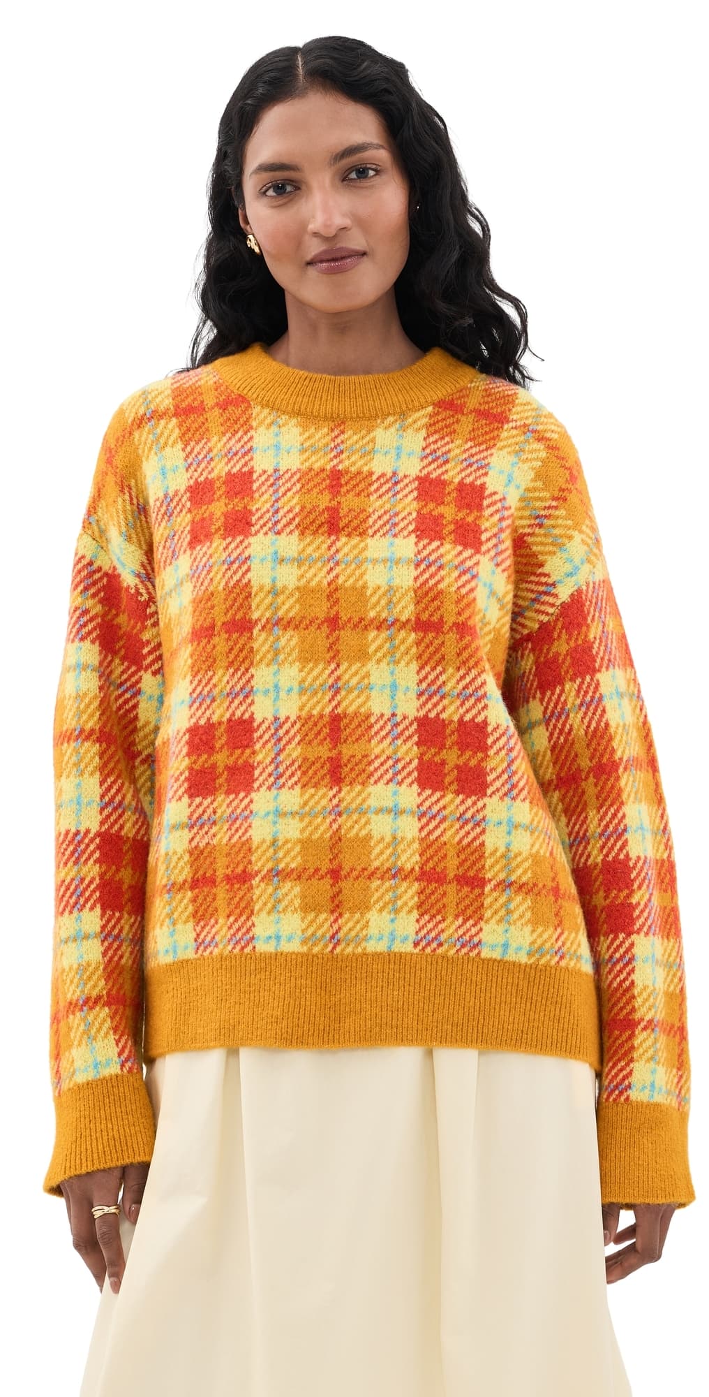 SIMONMILLER Calder Knit Sweater Solar Plaid